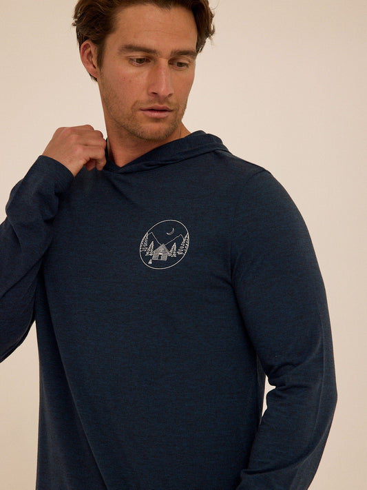 Triblend Embroidery Hoodie Tee