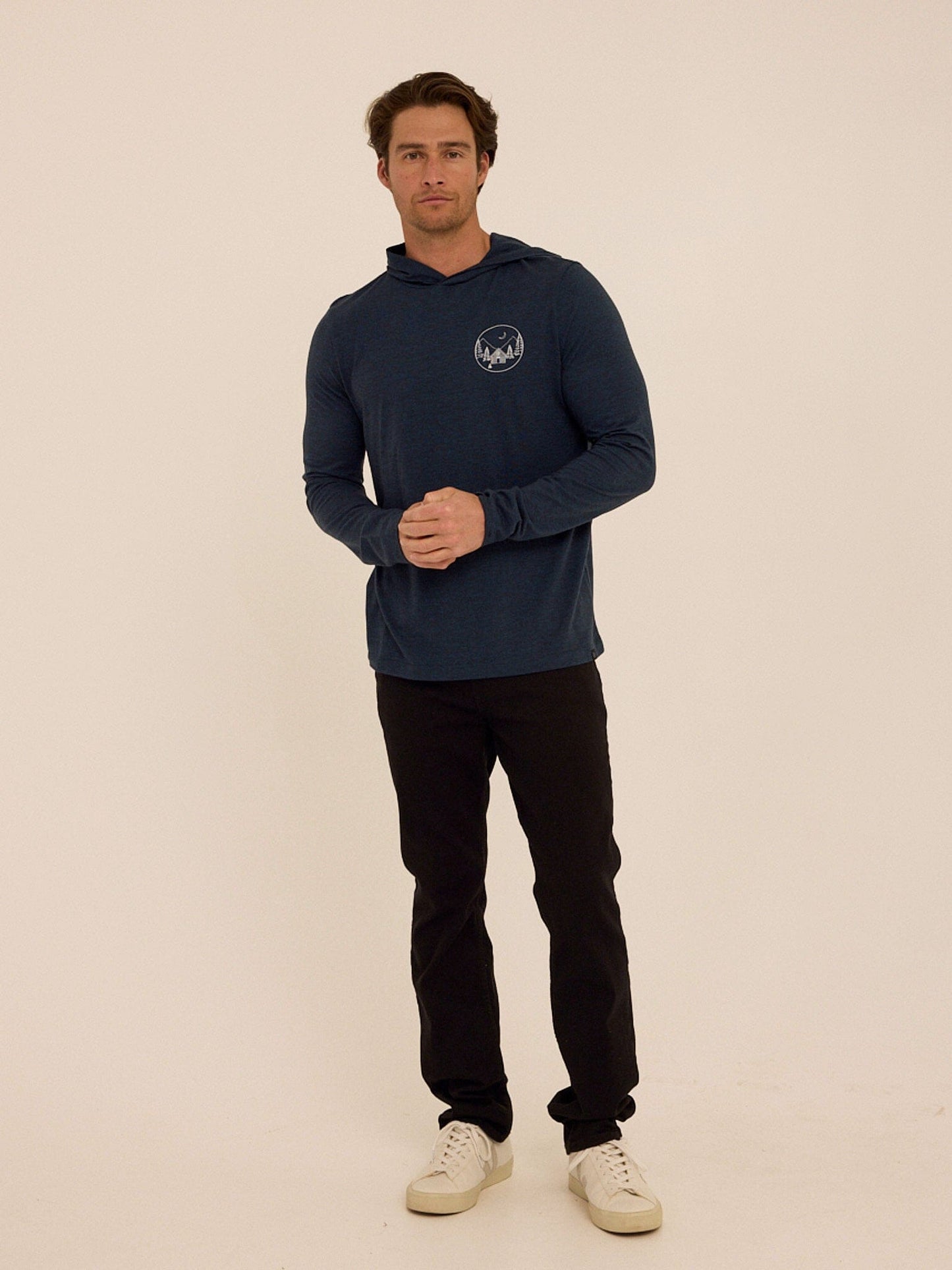 Triblend Embroidery Hoodie Tee