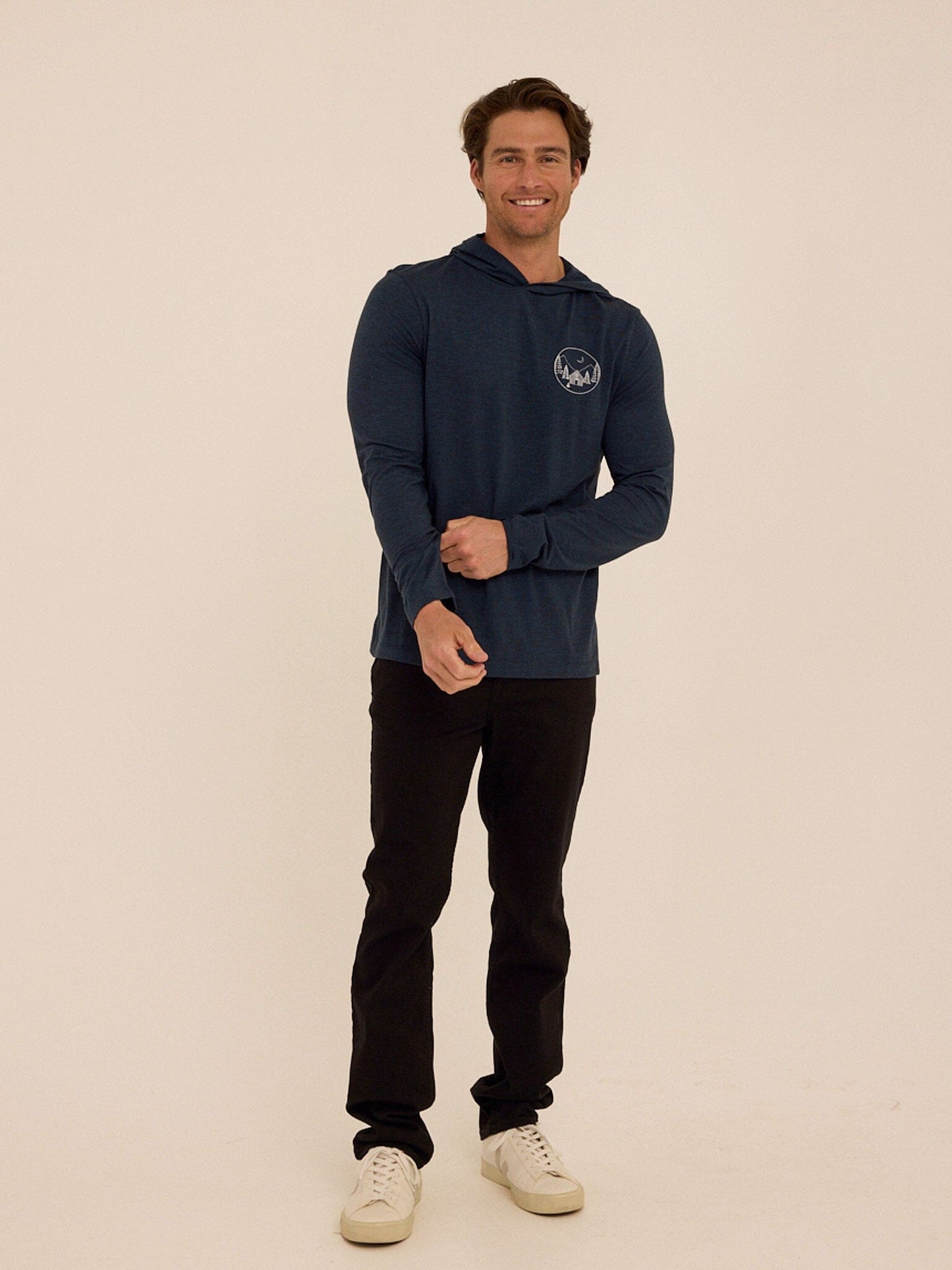 Triblend Embroidery Hoodie Tee