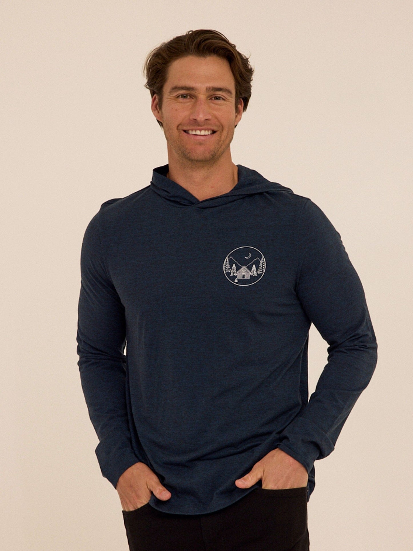 Triblend Embroidery Hoodie Tee