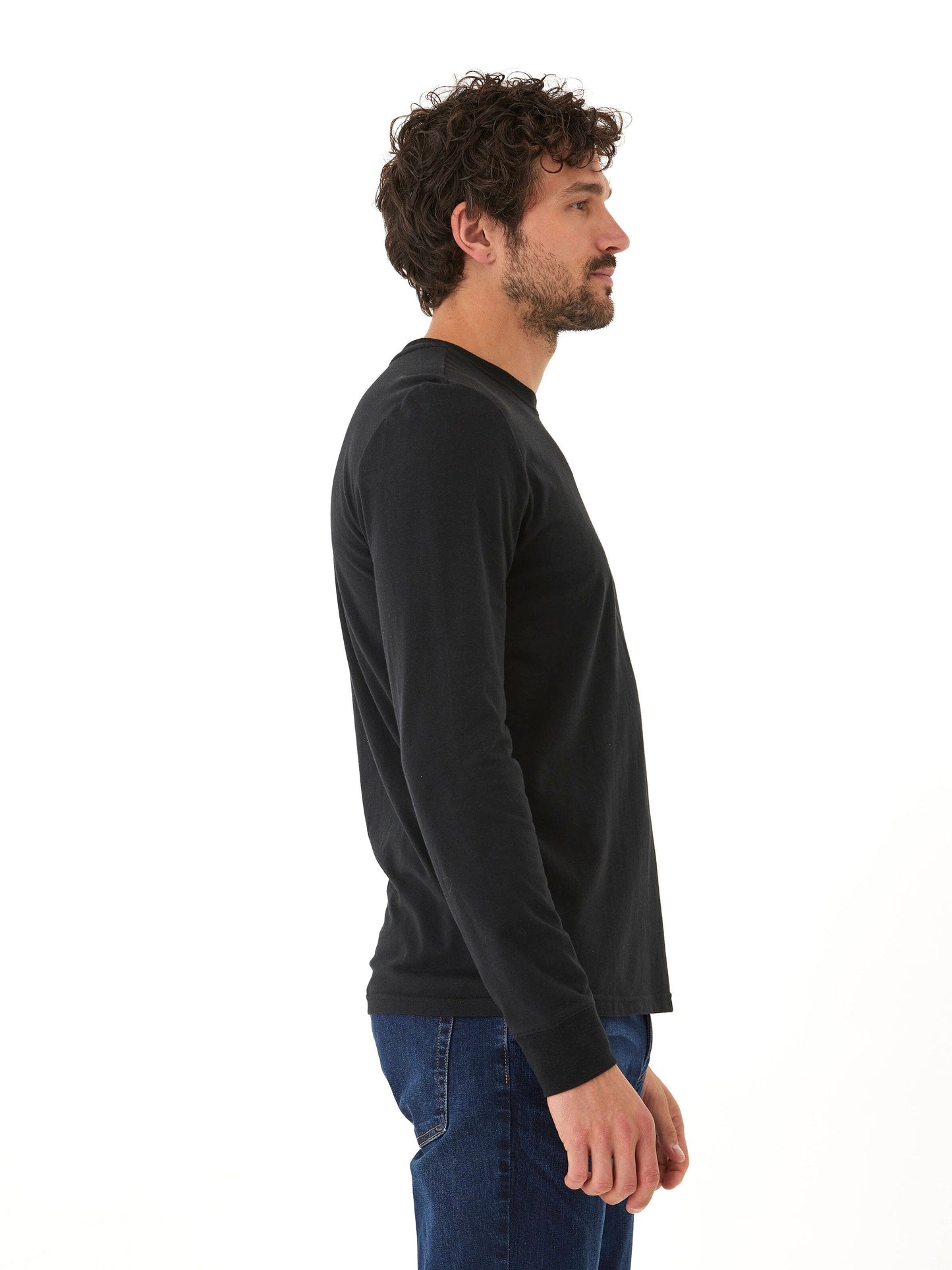 Embroidery Long Sleeve Triblend Crew