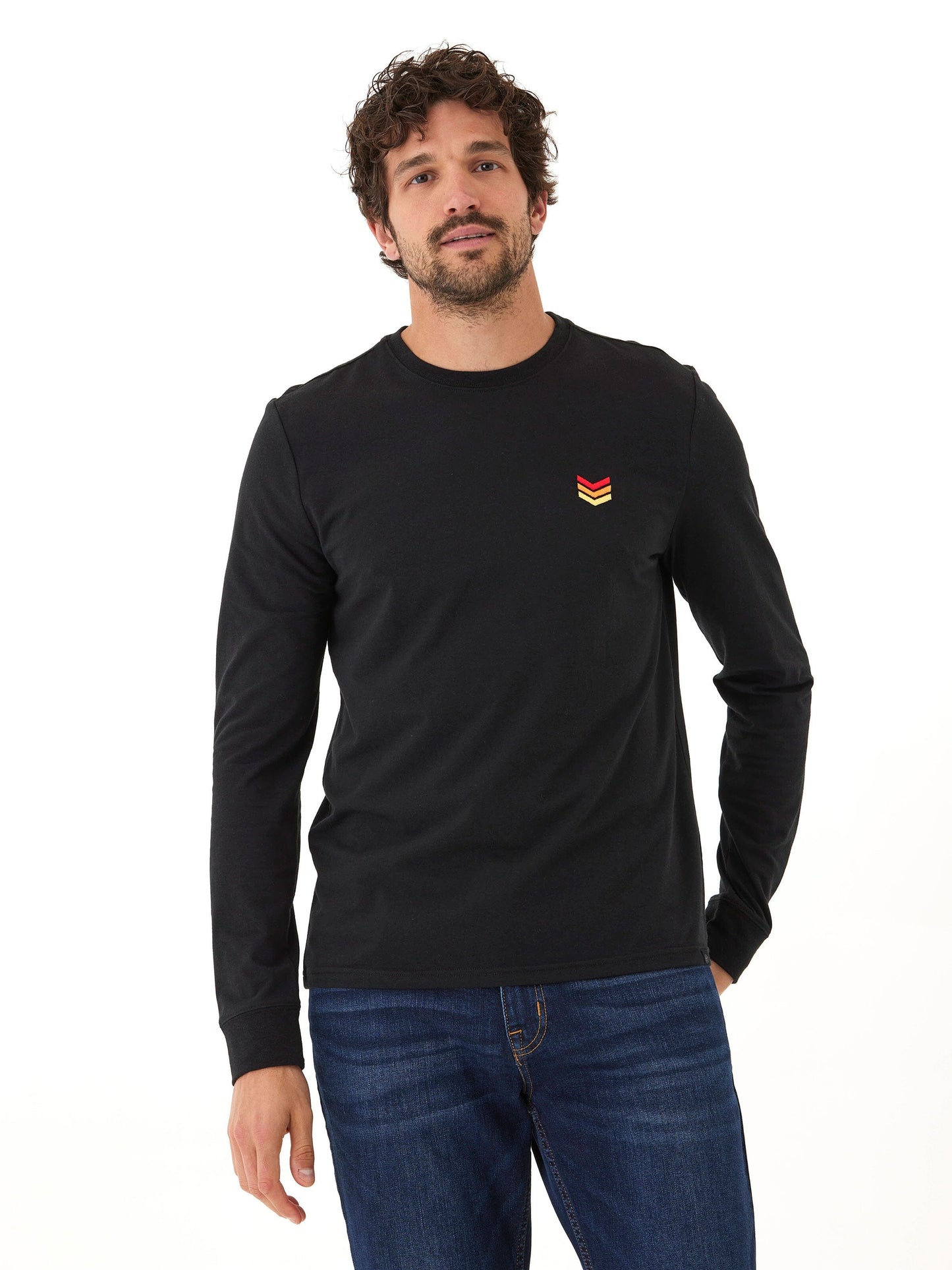 Embroidery Long Sleeve Triblend Crew