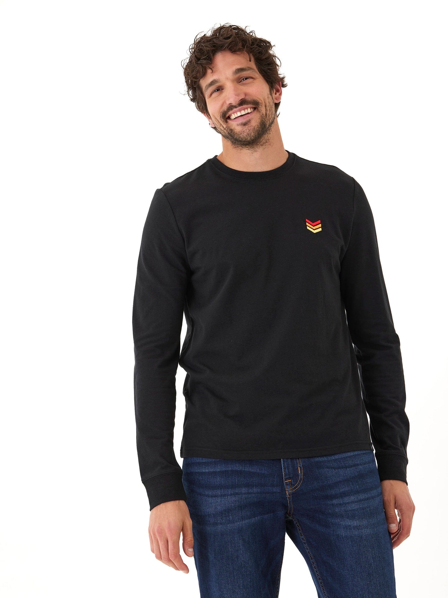 Embroidery Long Sleeve Triblend Crew