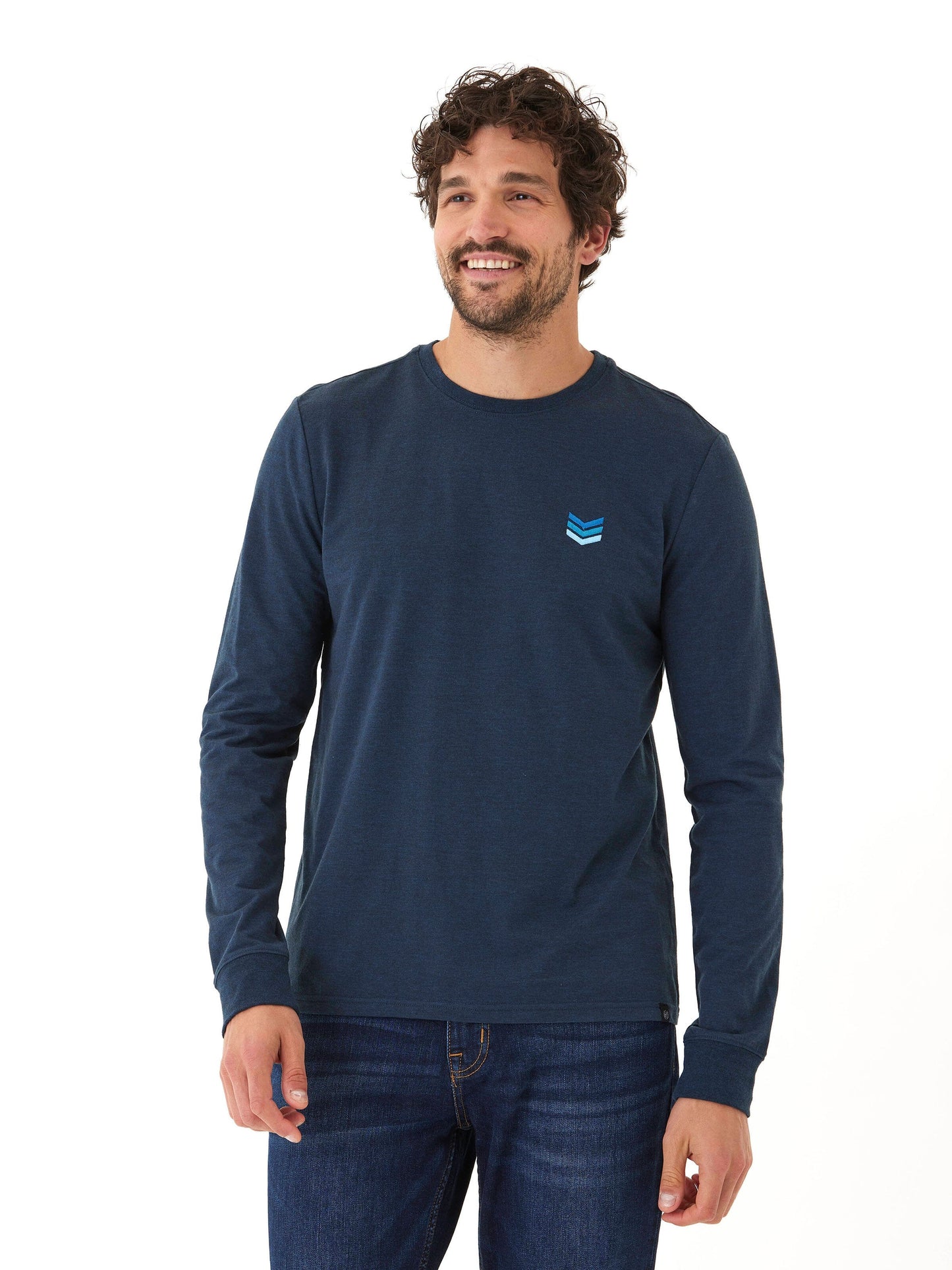 Embroidery Long Sleeve Triblend Crew