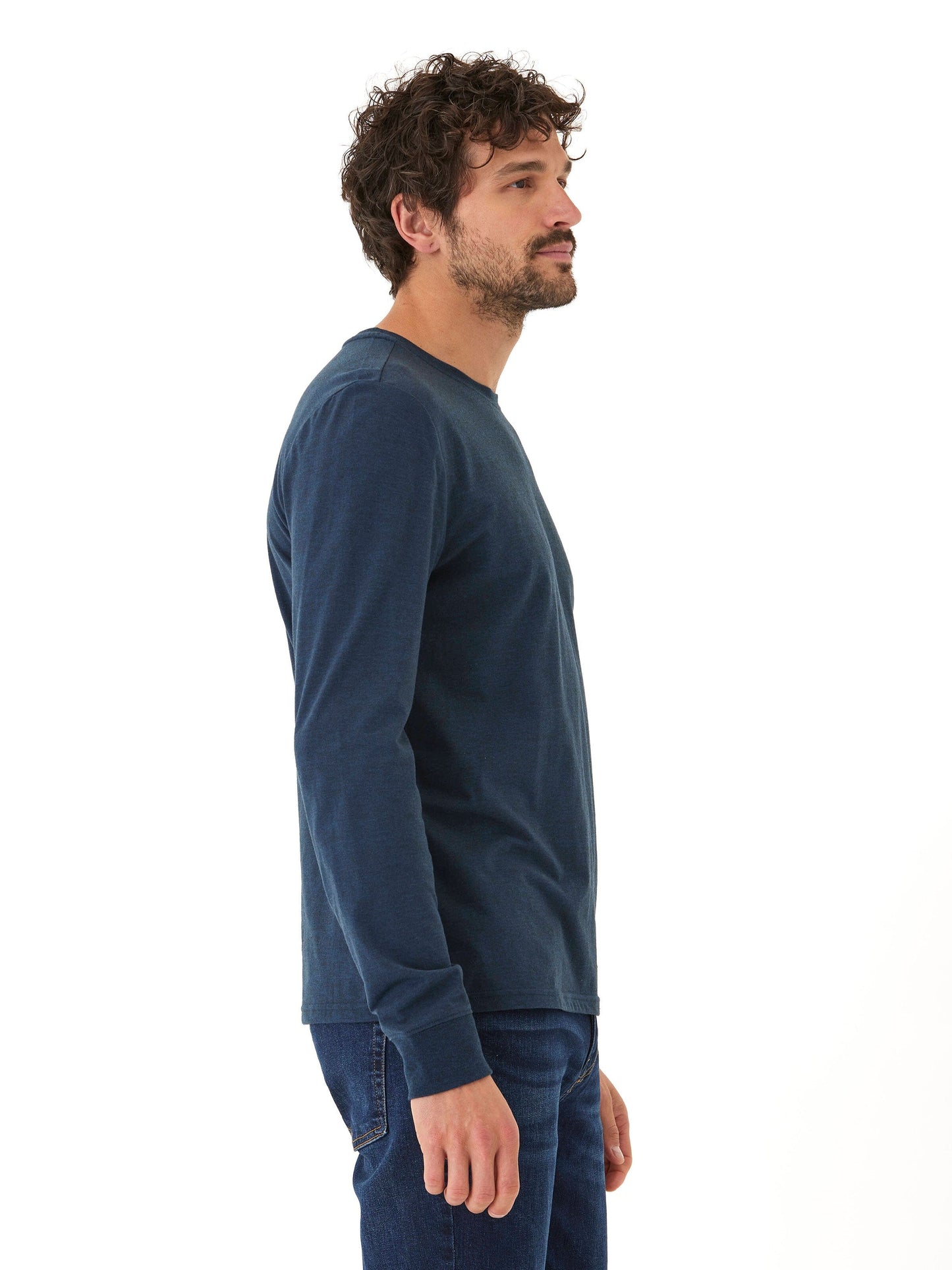 Embroidery Long Sleeve Triblend Crew