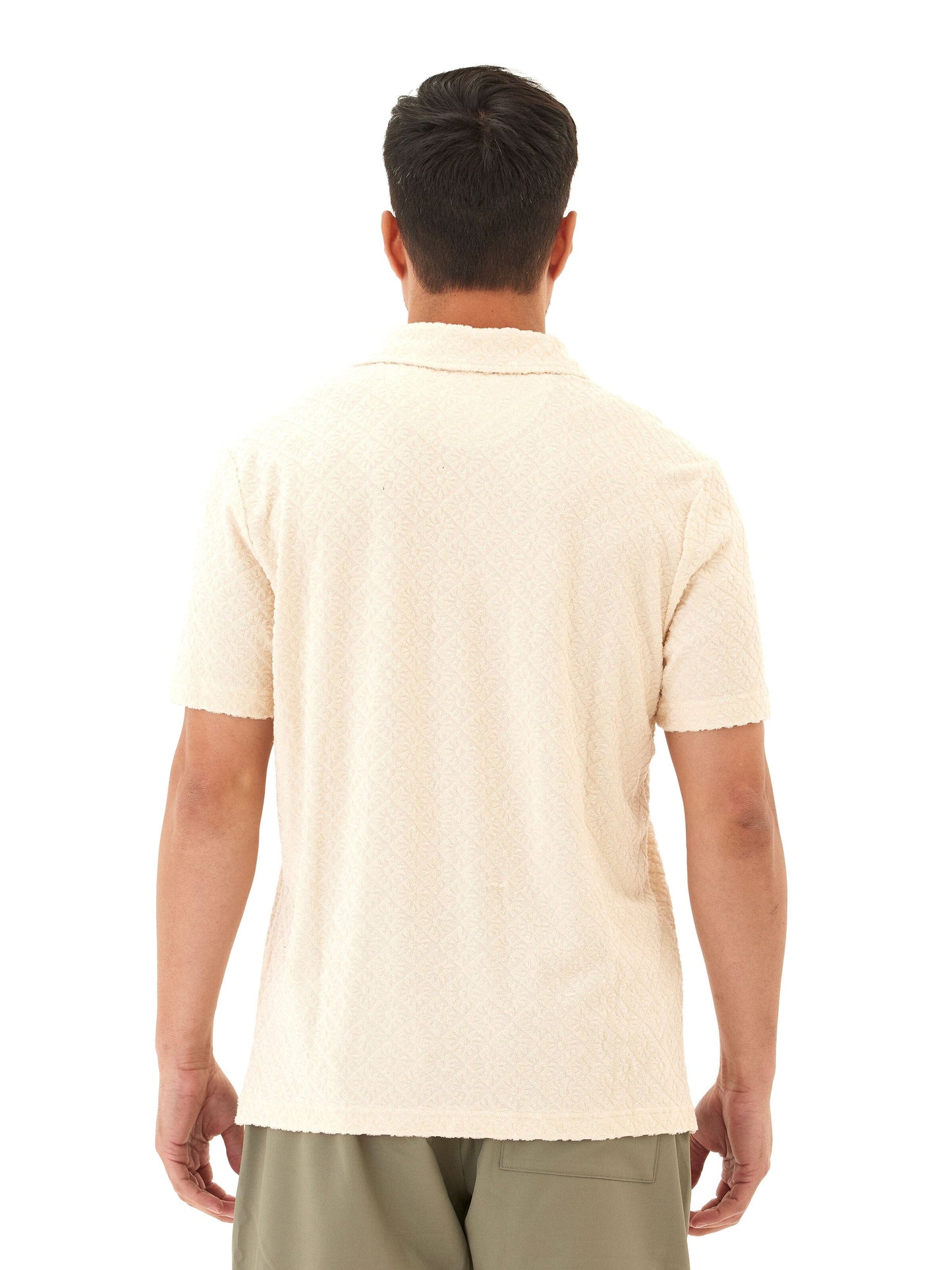 Darryn Jacquard Terry 2-Button Polo