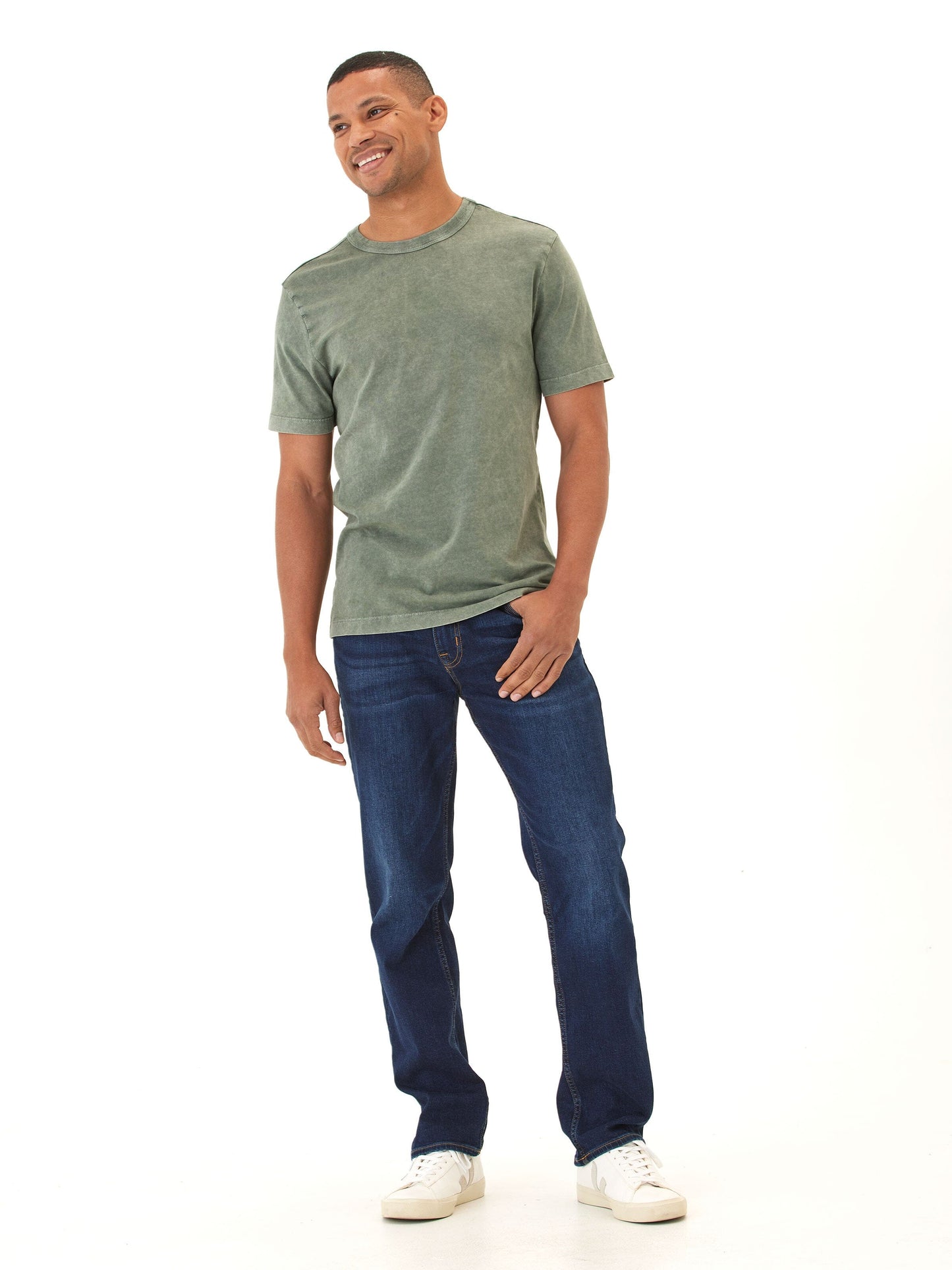 Shawn Mineral Wash Eco Cotton Jersey Crew Tee