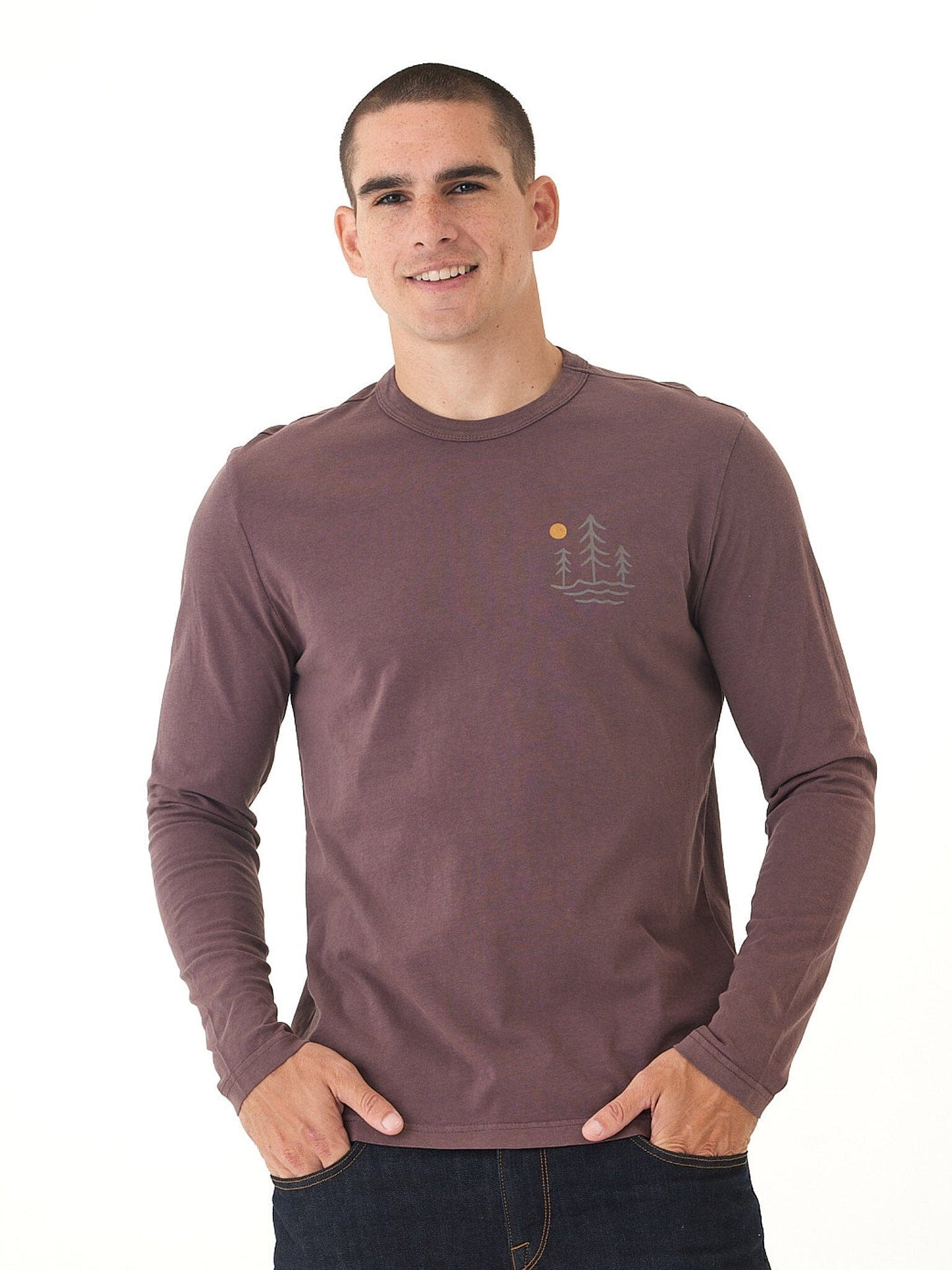 Mineral Wash Graphic Long Sleeve Tee