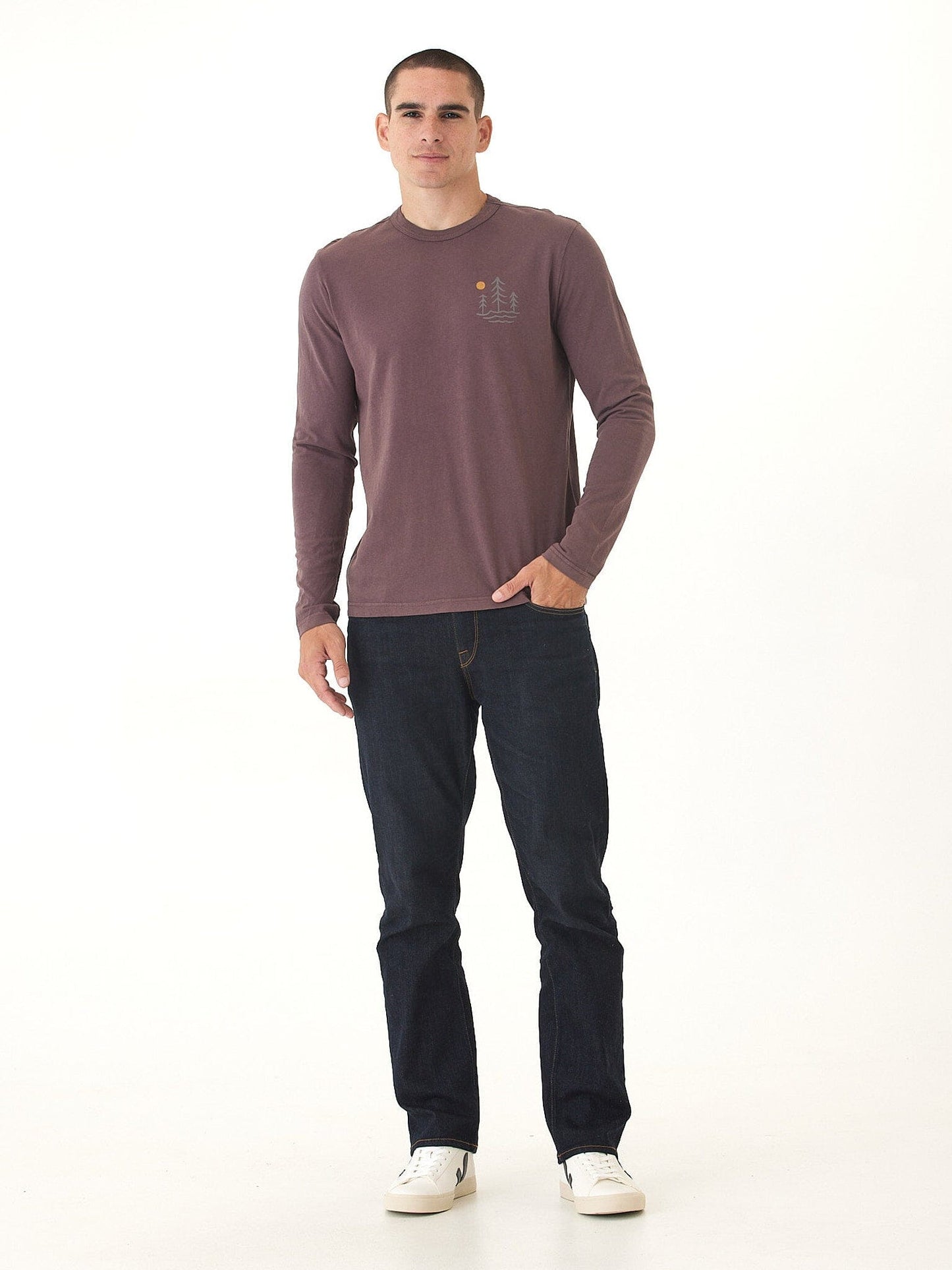 Mineral Wash Graphic Long Sleeve Tee