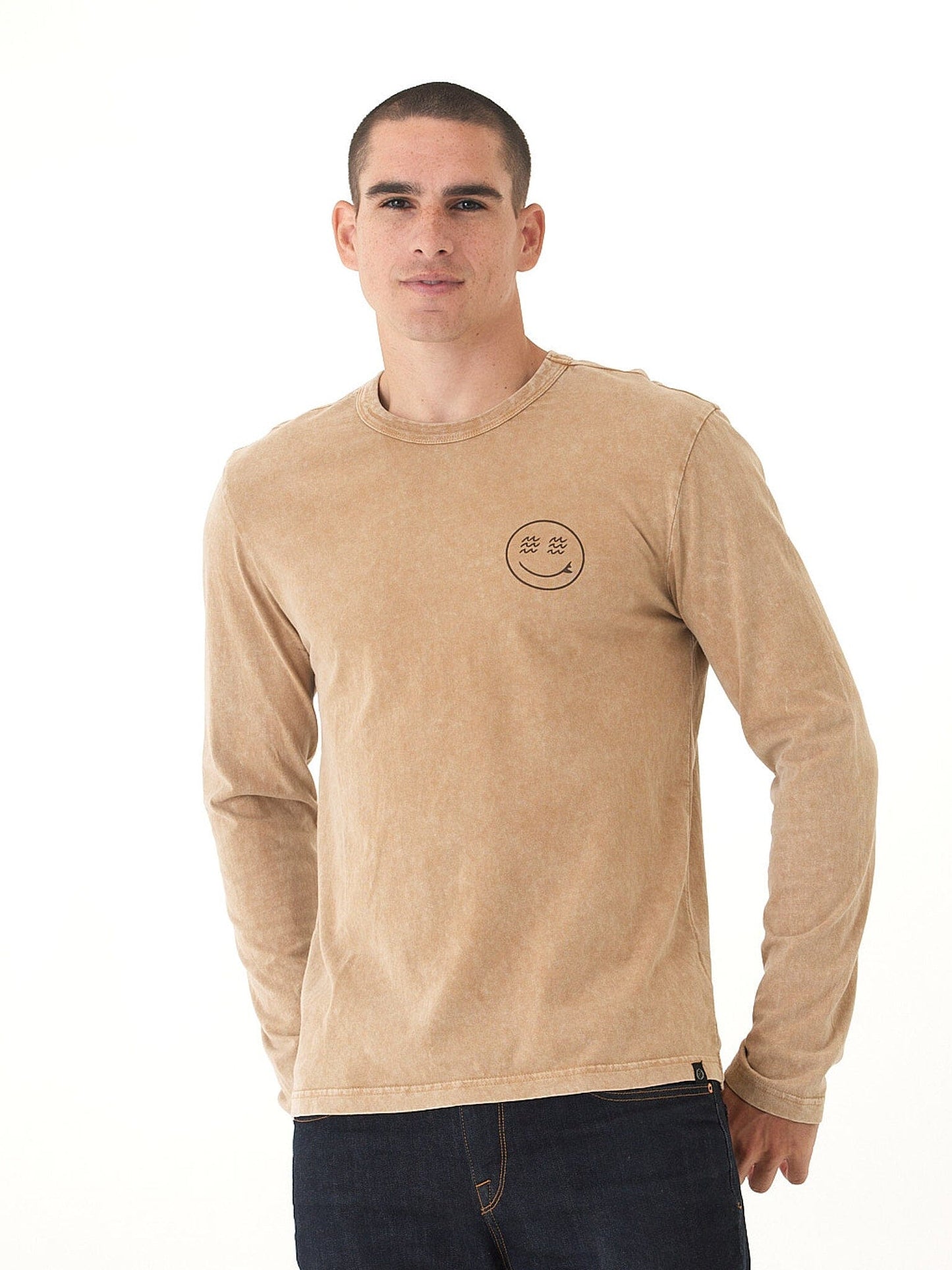 Mineral Wash Graphic Long Sleeve Tee