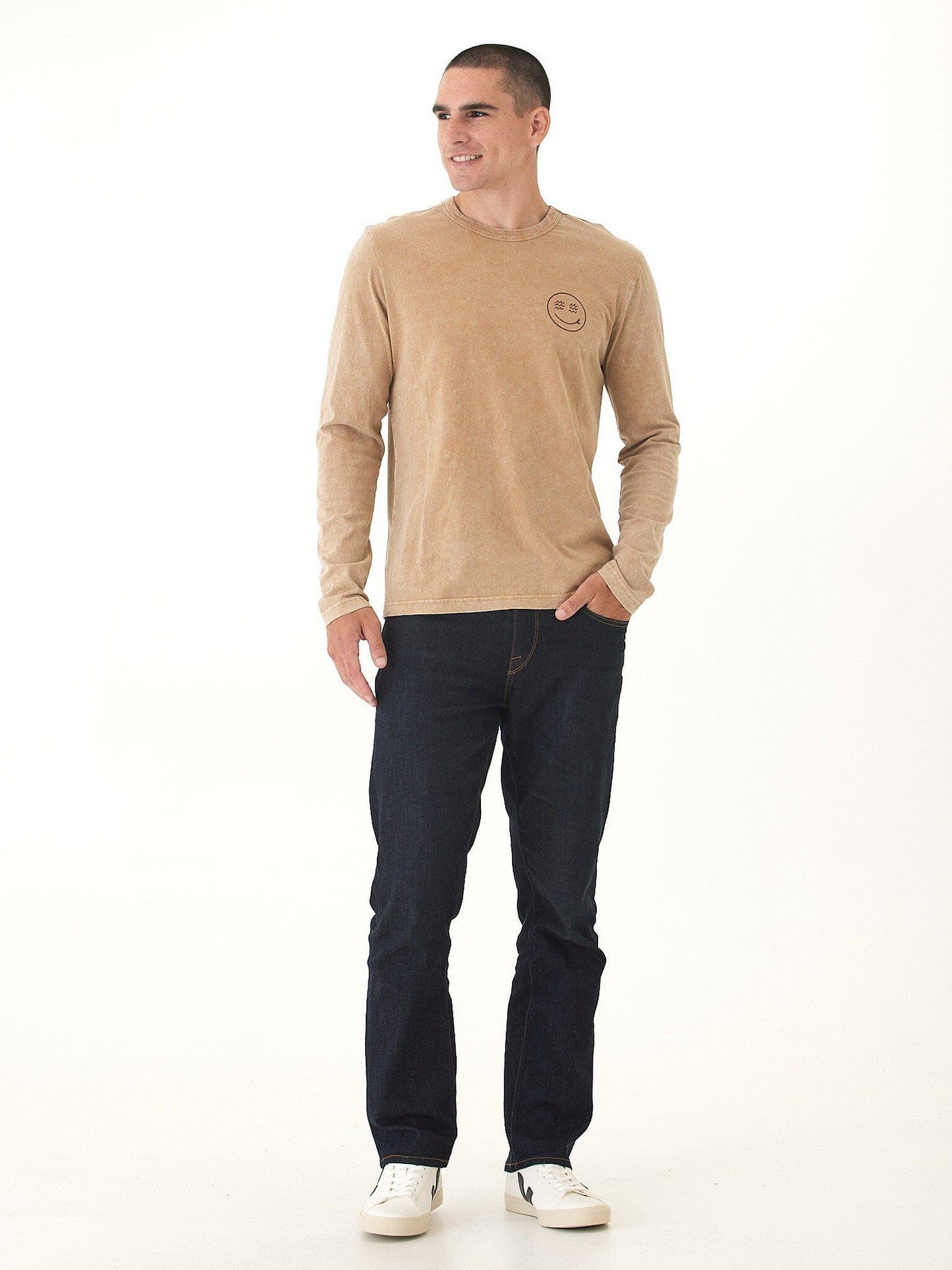 Mineral Wash Graphic Long Sleeve Tee