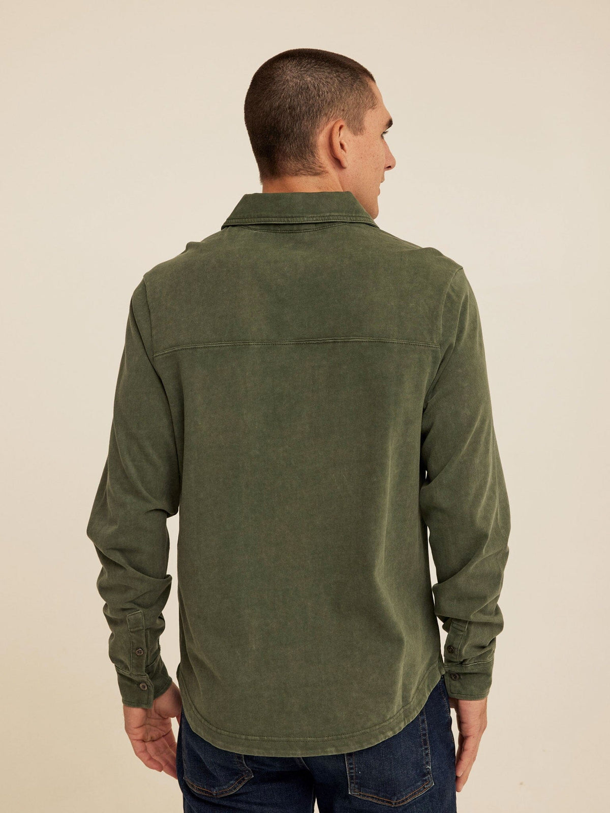 Dorian Mineral Wash Mediumweight Jersey Button-Down