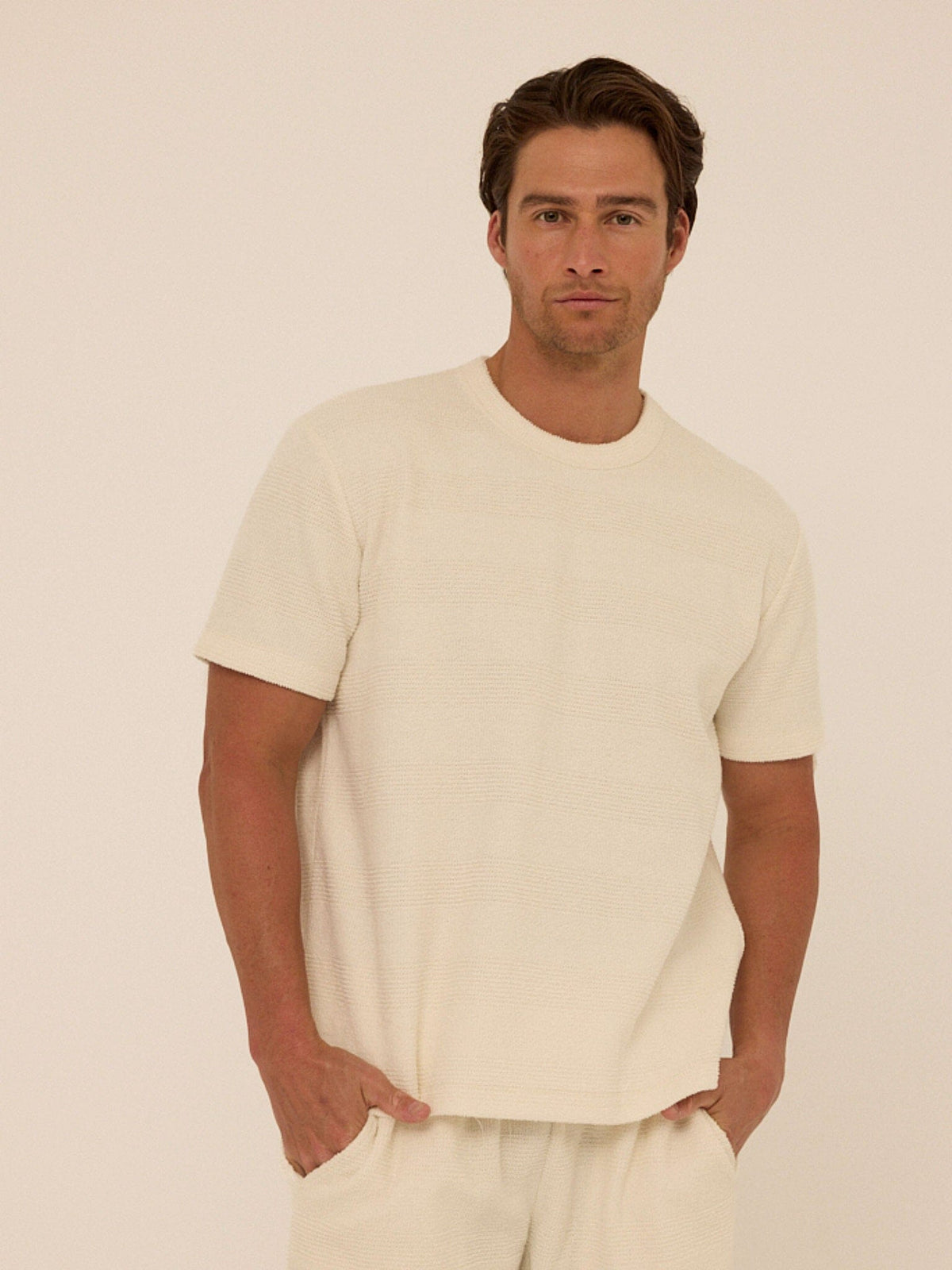 Chadwick Jacquard Textured Stripe Relaxed Tee