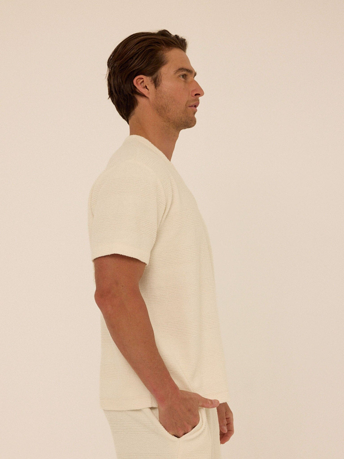 Chadwick Jacquard Textured Stripe Relaxed Tee