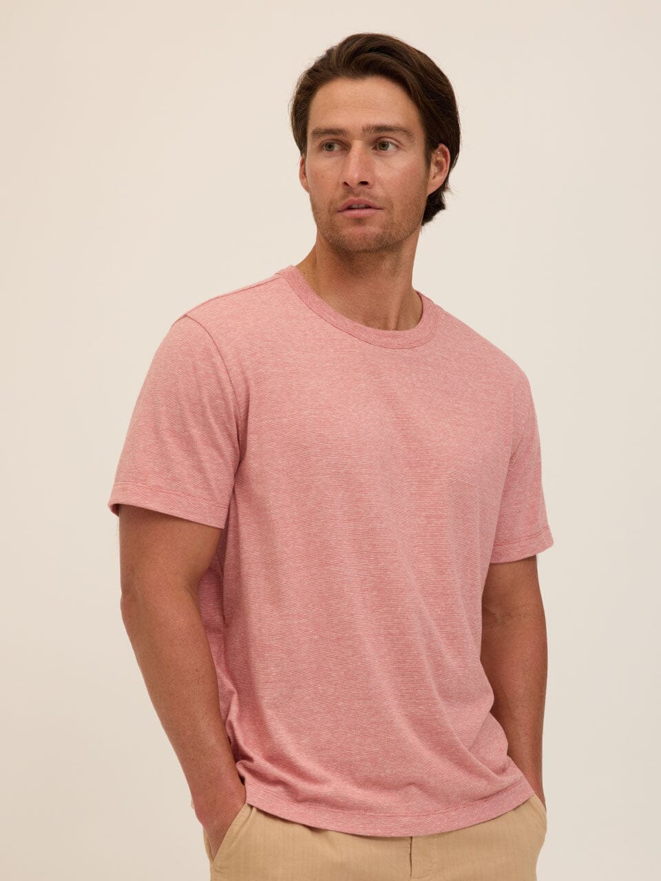 Johnny Light Fleck Jersey Relaxed Crew Tee