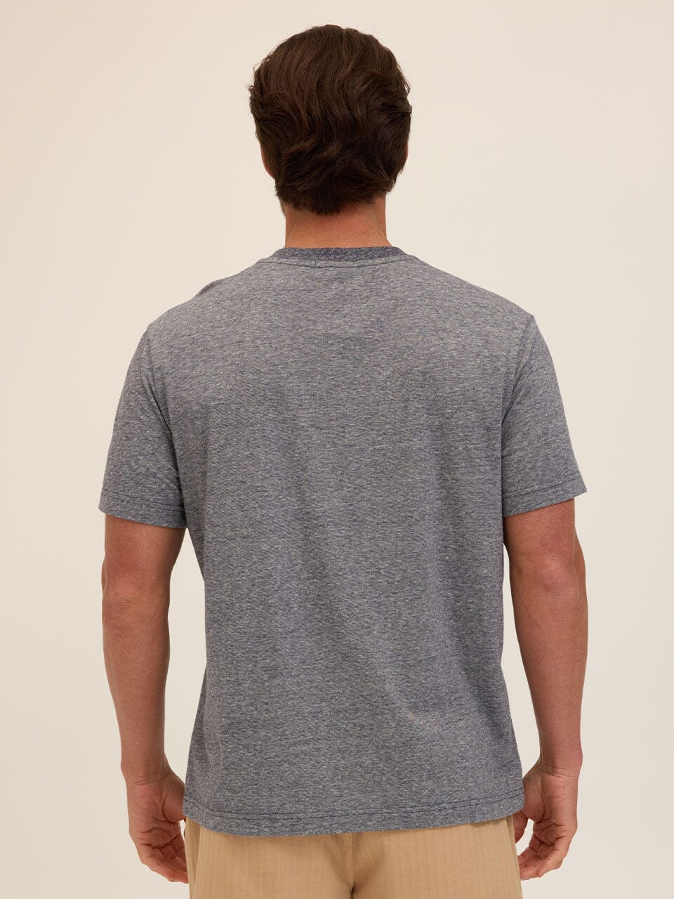 Carlos Light Fleck Jersey 3-Button Henley