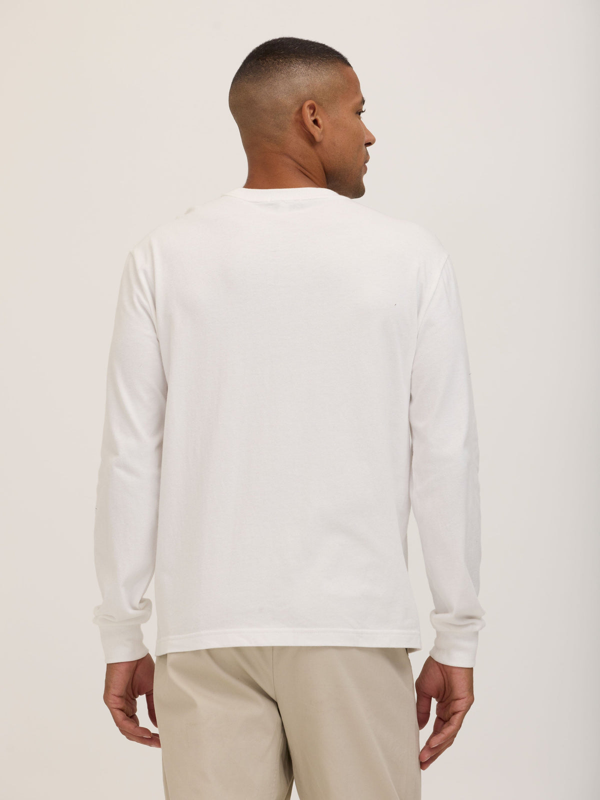 Bowery Essential Cotton Jersey Relaxed Fit Long Sleeve Tee