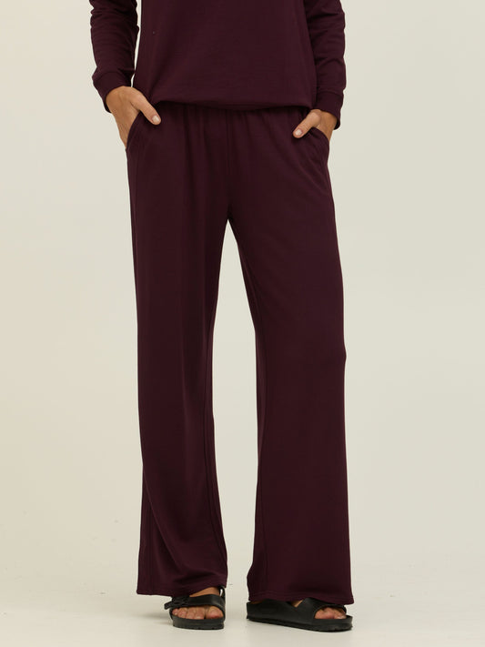 Esmeralda Feather Fleece Wide Leg Pant
