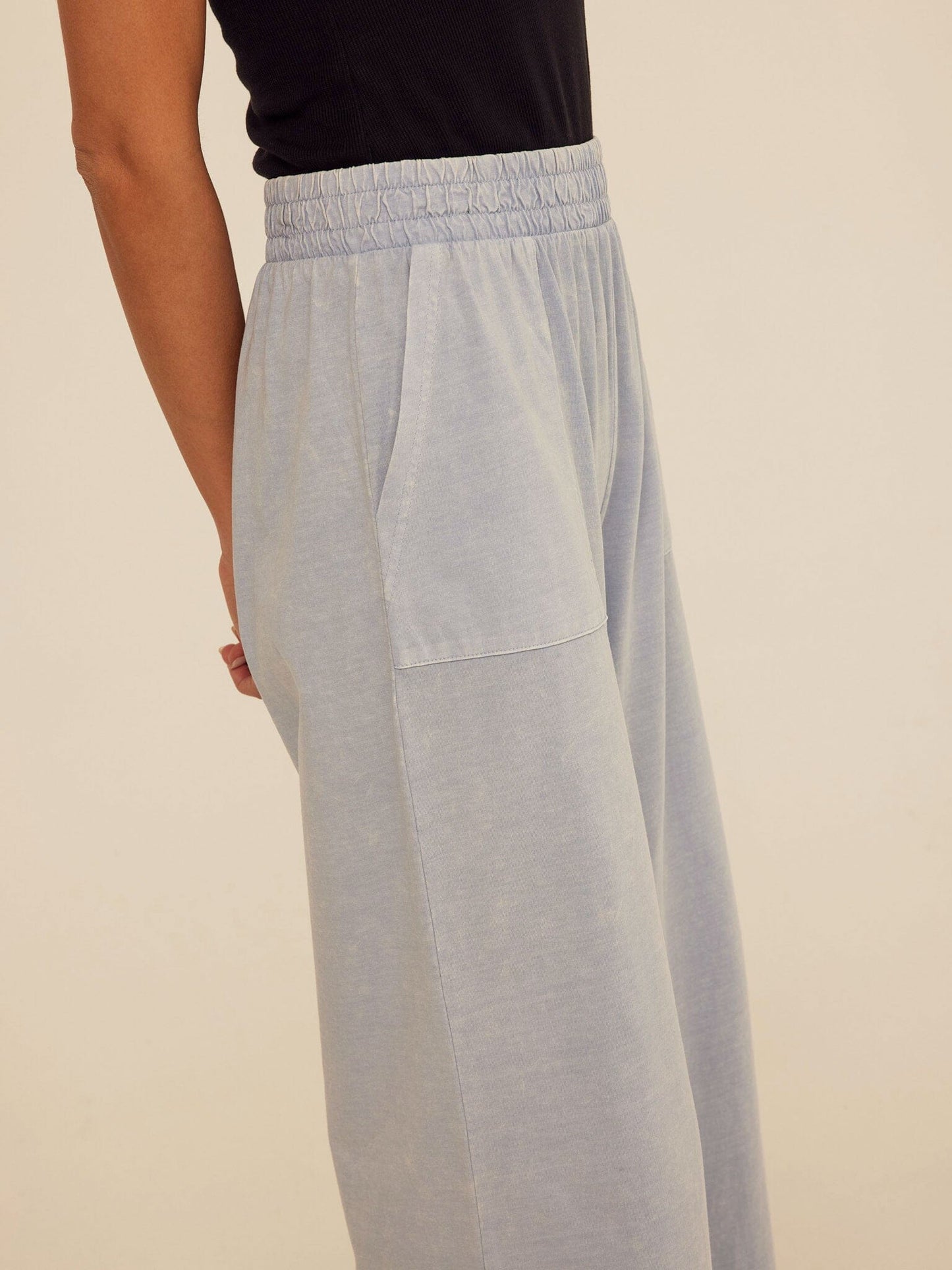 Alva Mineral Wash Eco Jersey Wide Leg Capri Pant