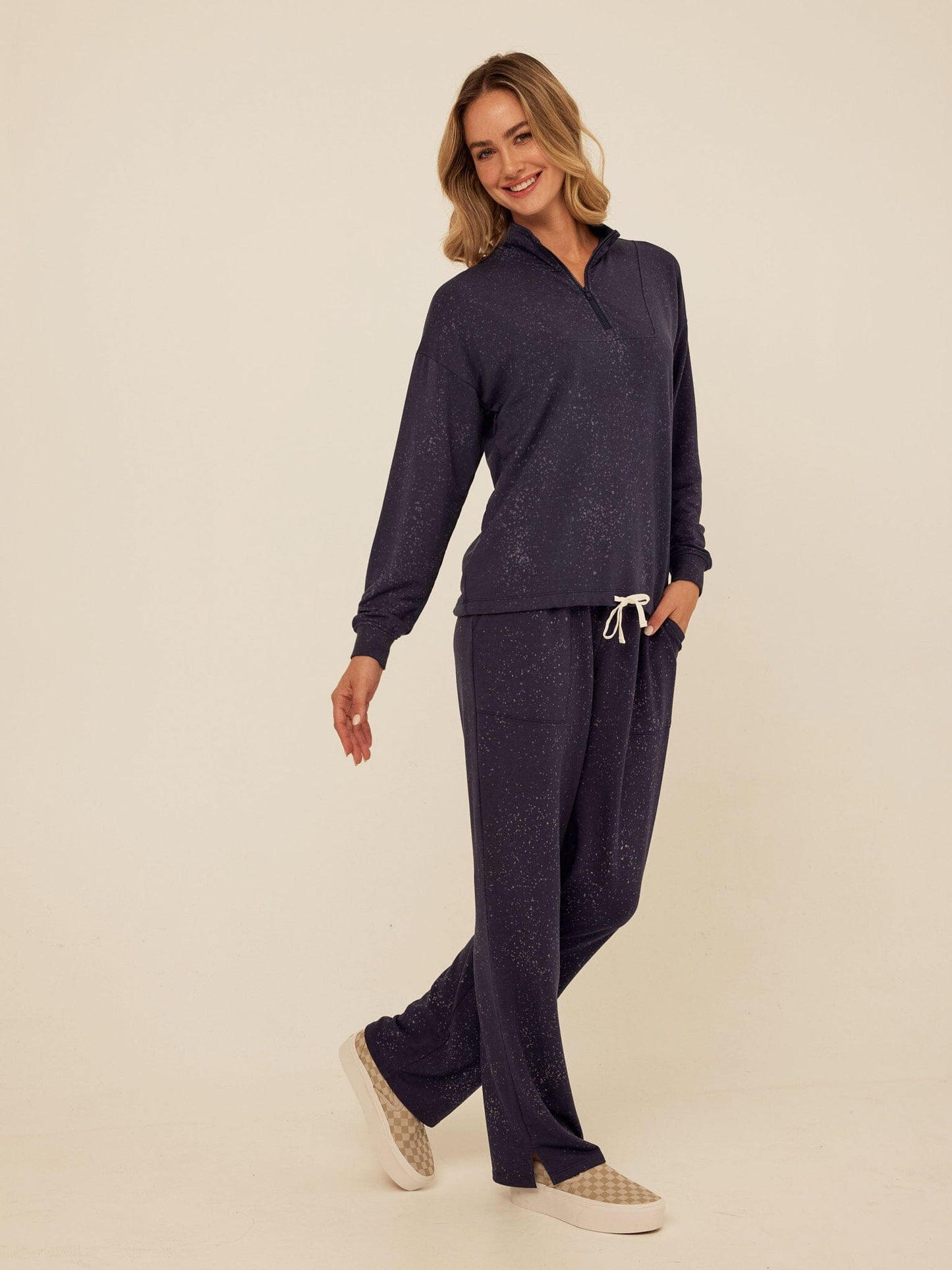 Theresa Spray Wash Modal Terry Straight Leg Pant