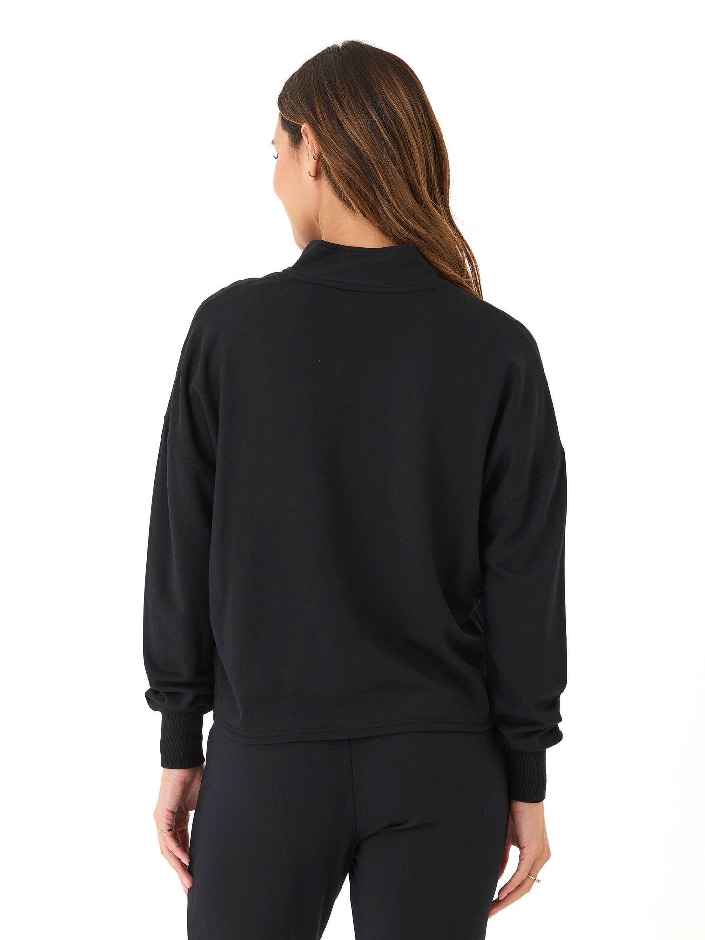 Florynce Feather Fleece Mock Neck Pullover