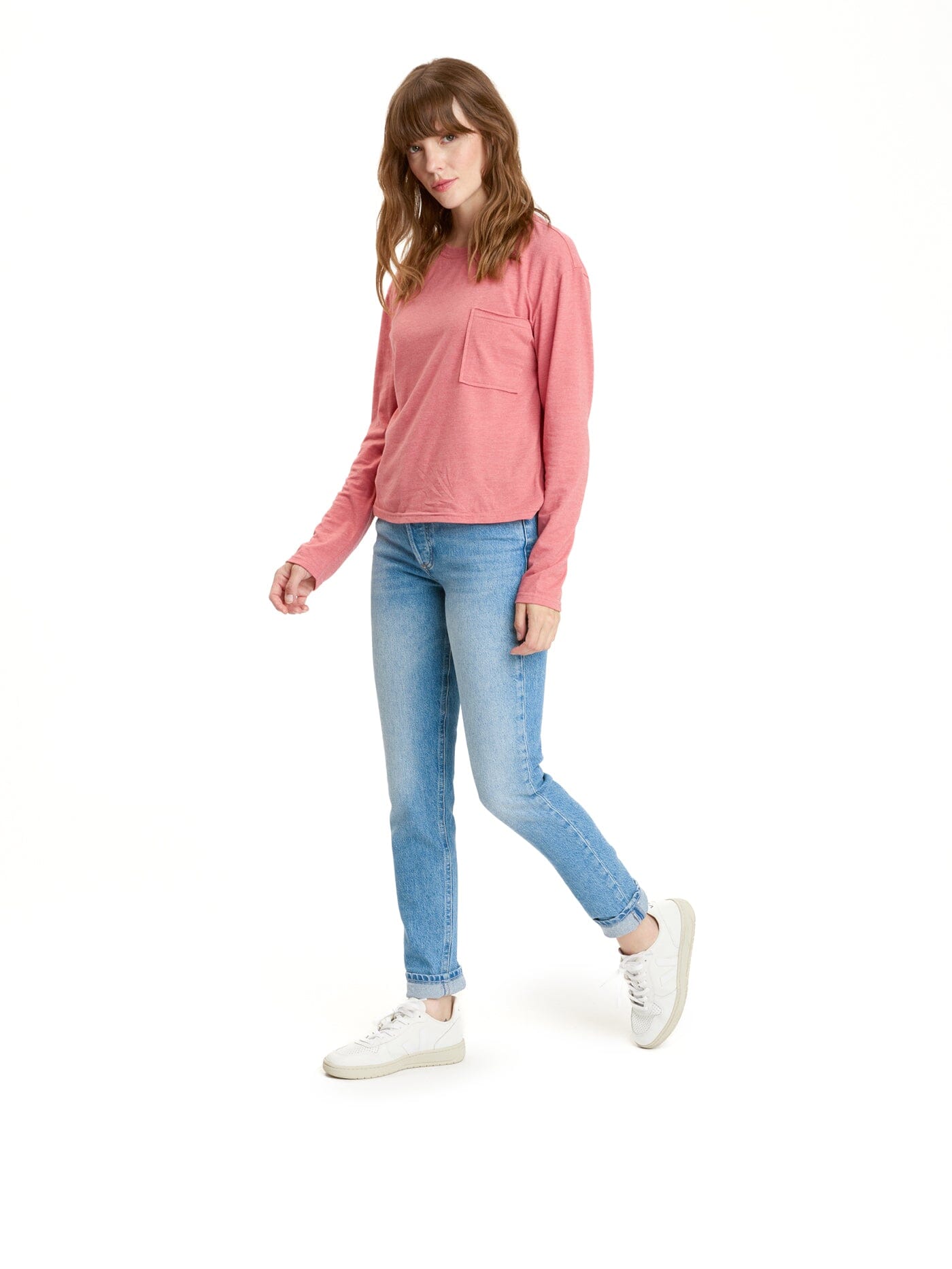 Maggie Triblend Long Sleeve Pocket Tee