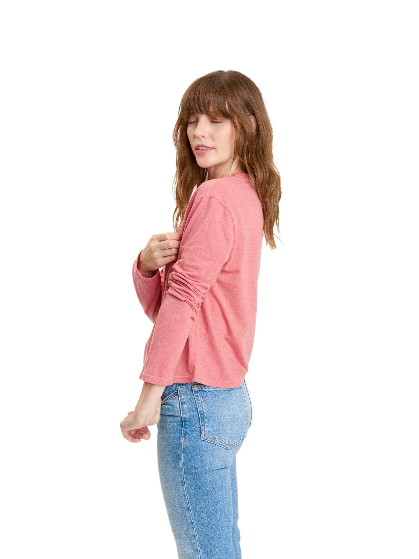 Maggie Triblend Long Sleeve Pocket Tee