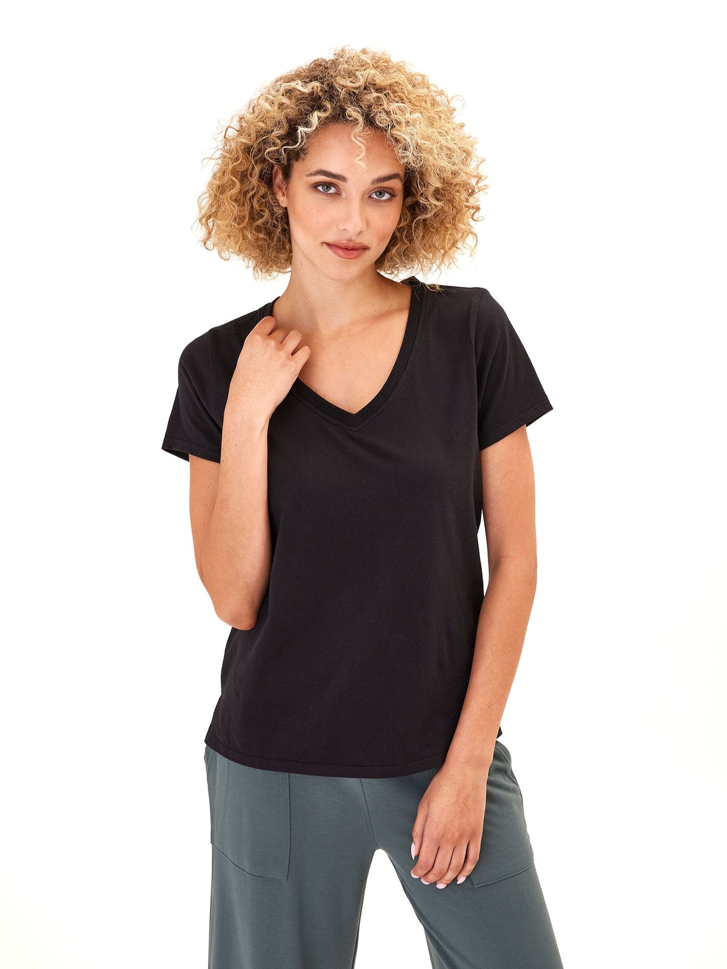 Pattie Organic Cotton V-Neck Tee