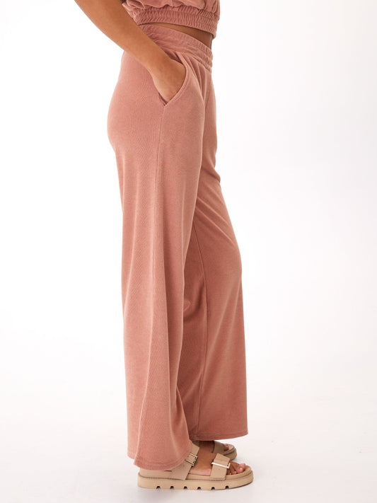 Sharie Towel Terry Wide Leg Pant