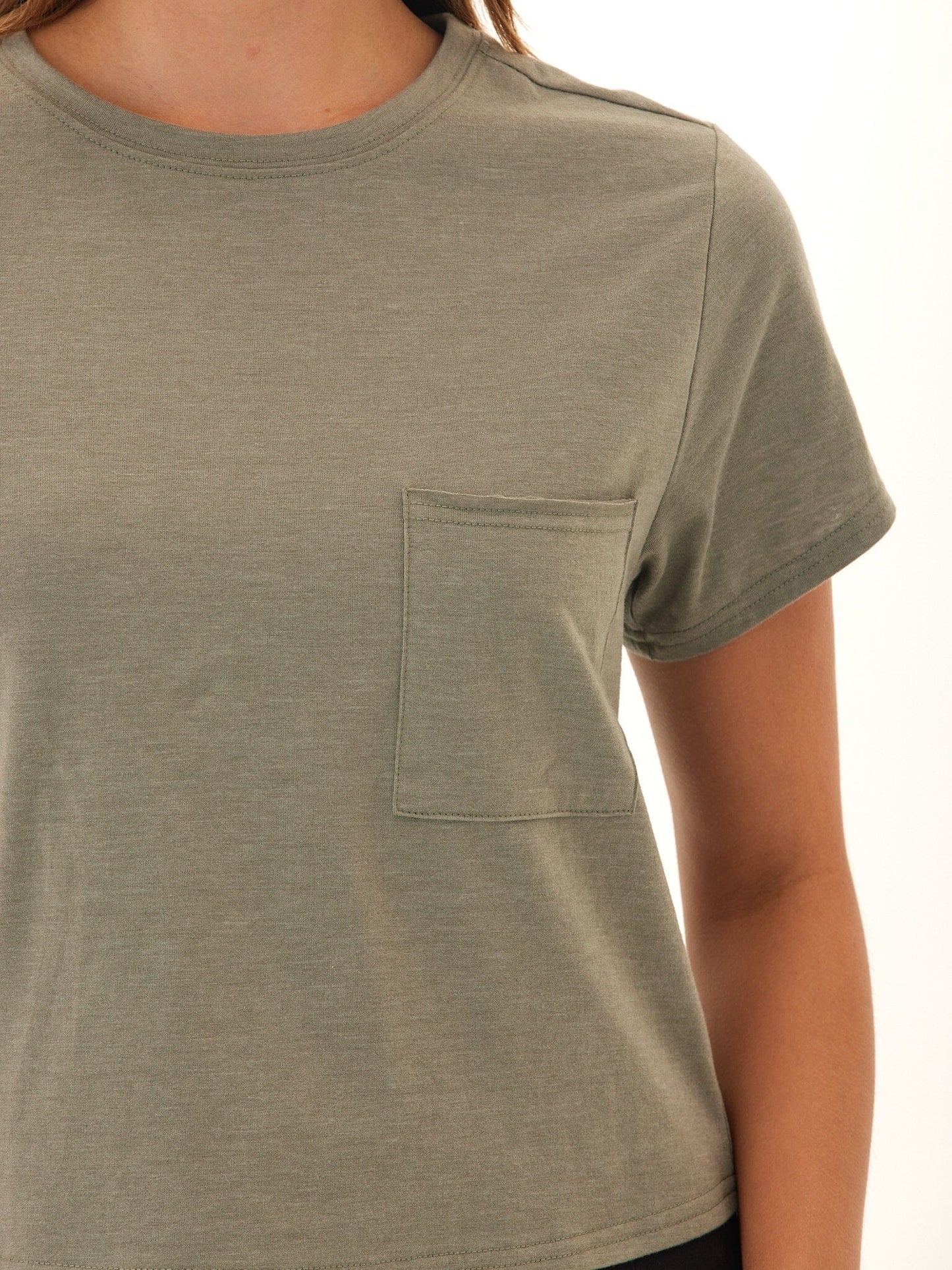 Shelbie Triblend Jersey Pocket Tee