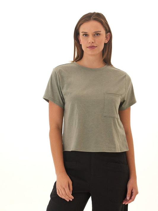 Shelbie Triblend Jersey Pocket Tee