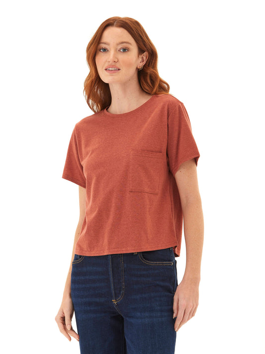 Shelbie Triblend Jersey Pocket Tee