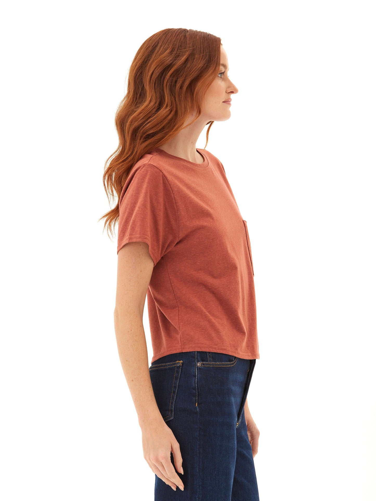Shelbie Triblend Jersey Pocket Tee