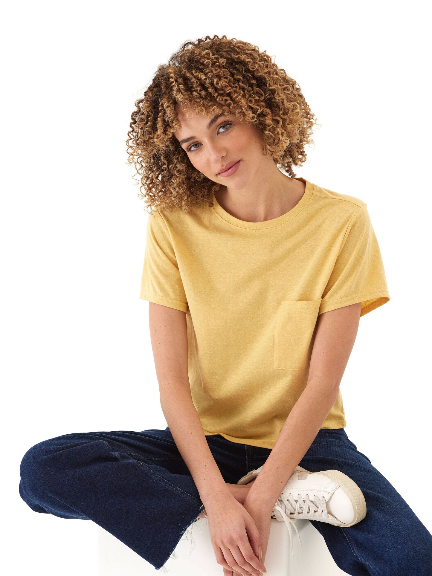 Shelbie Triblend Jersey Pocket Tee
