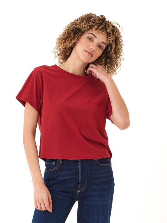 Shelbie Triblend Jersey Pocket Tee