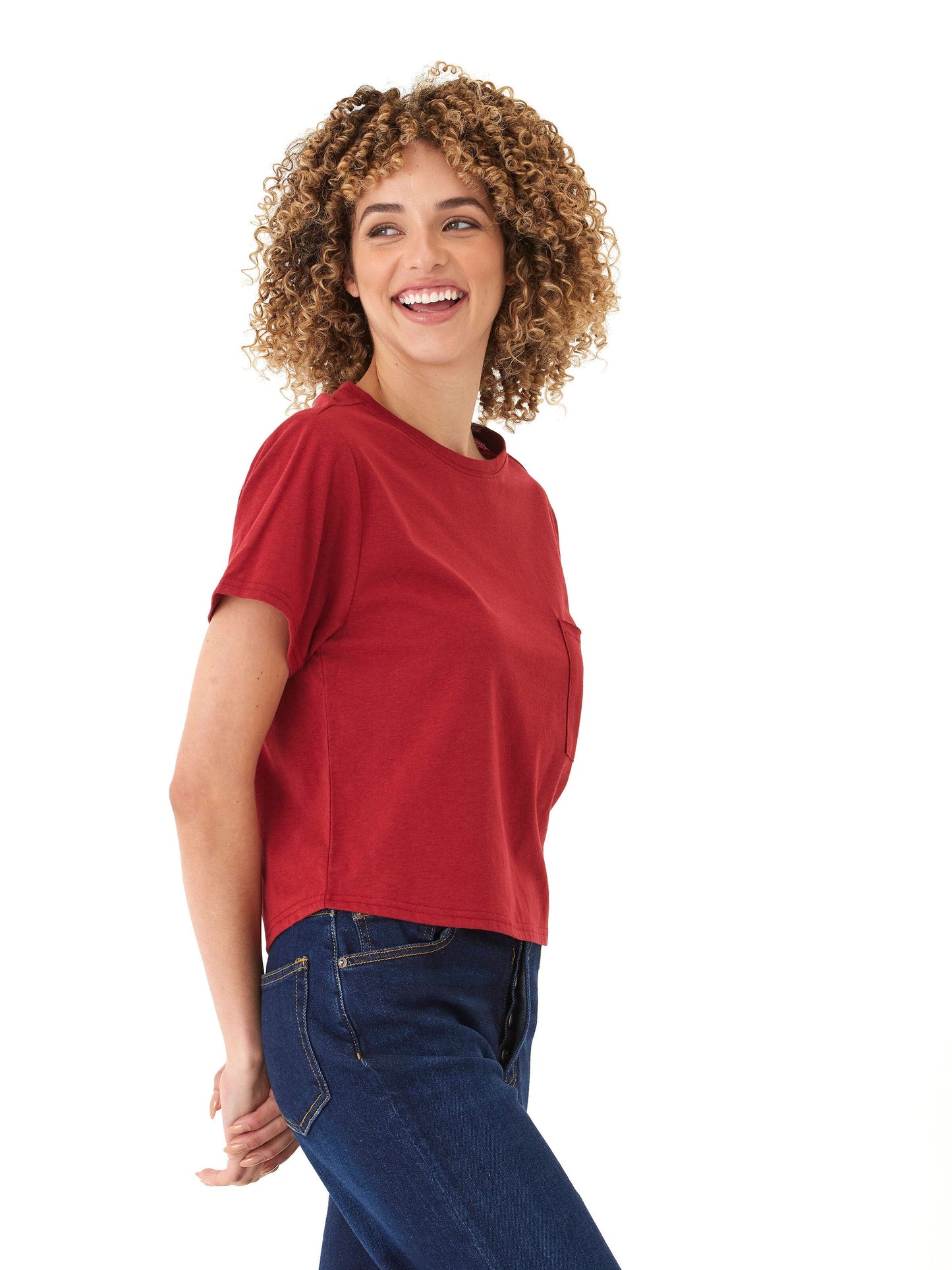 Shelbie Triblend Jersey Pocket Tee