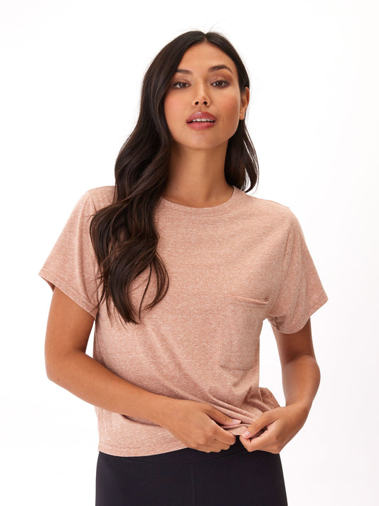 Shelbie Triblend Jersey Pocket Tee