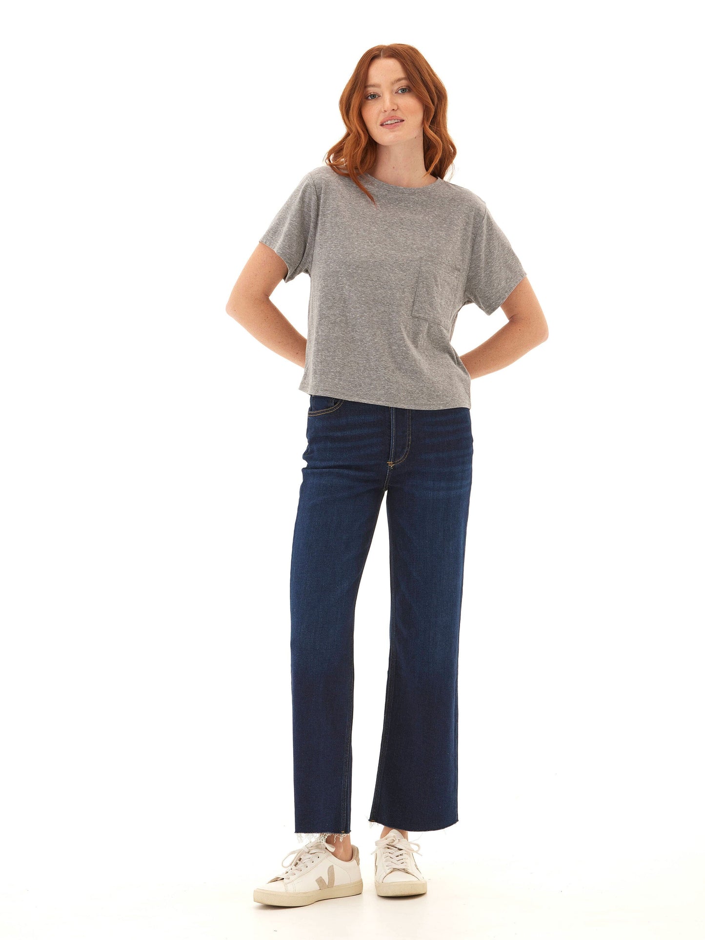 Shelbie Triblend Jersey Pocket Tee