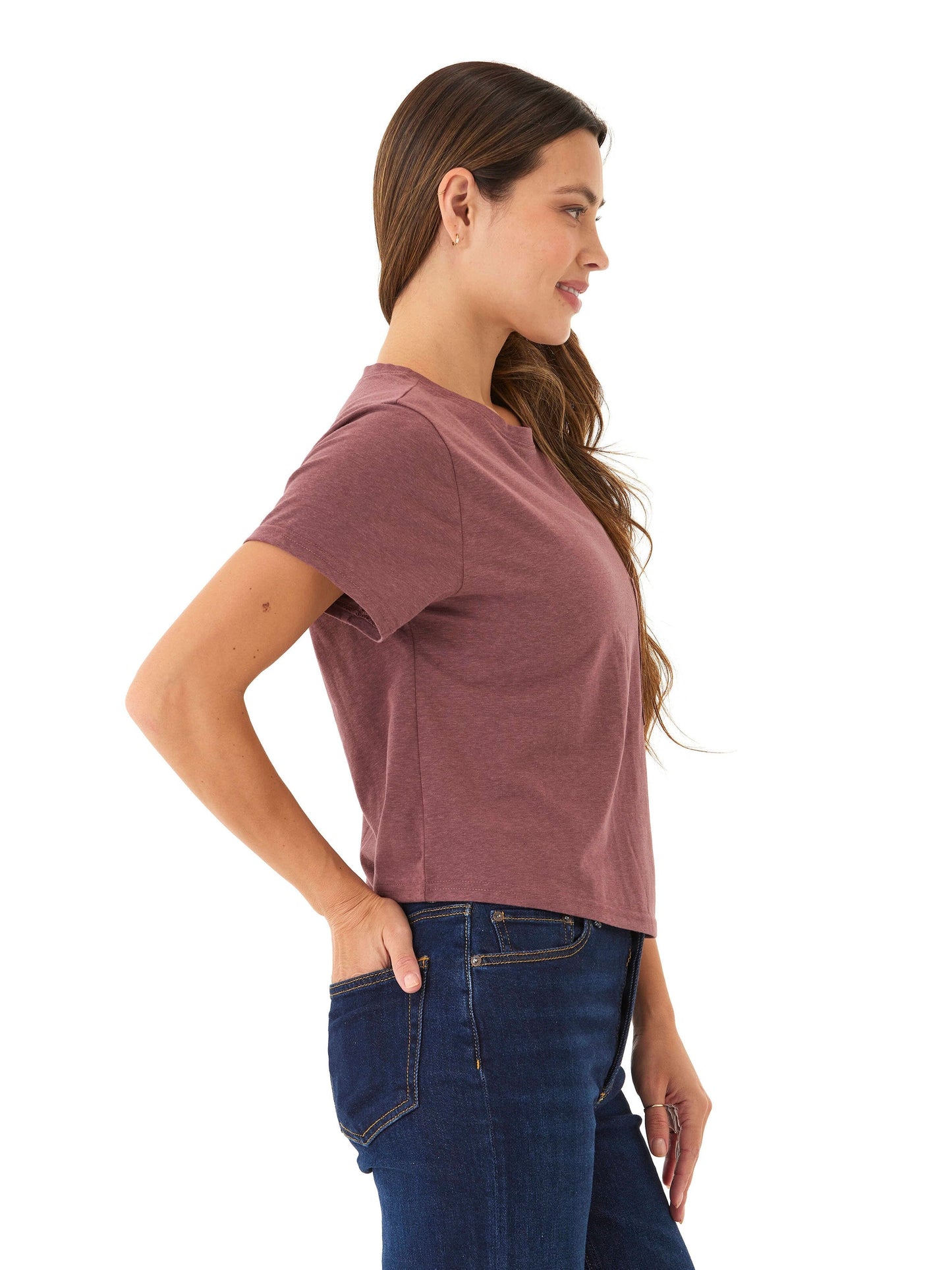 Shelbie Triblend Jersey Pocket Tee