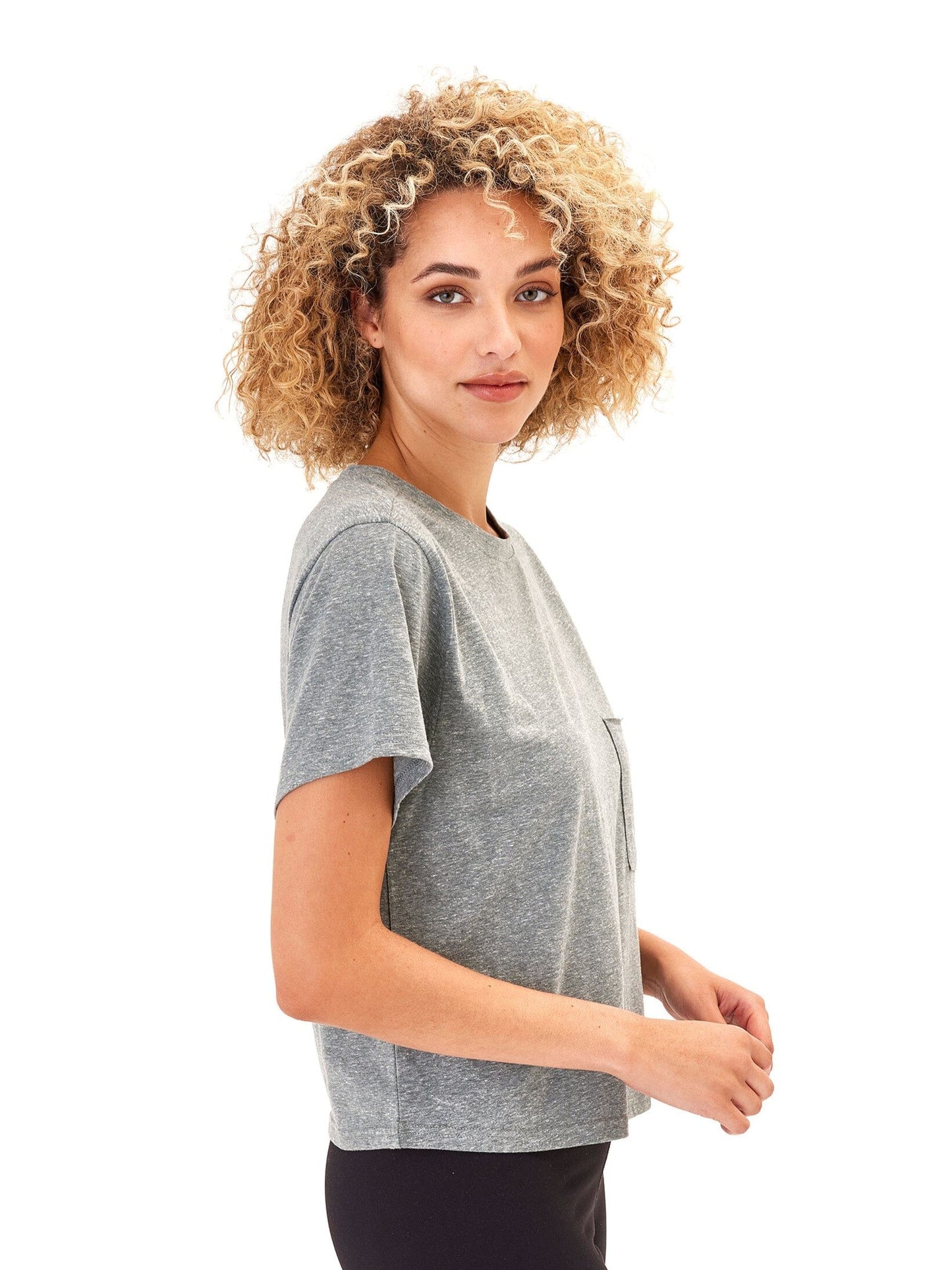 Shelbie Triblend Jersey Pocket Tee