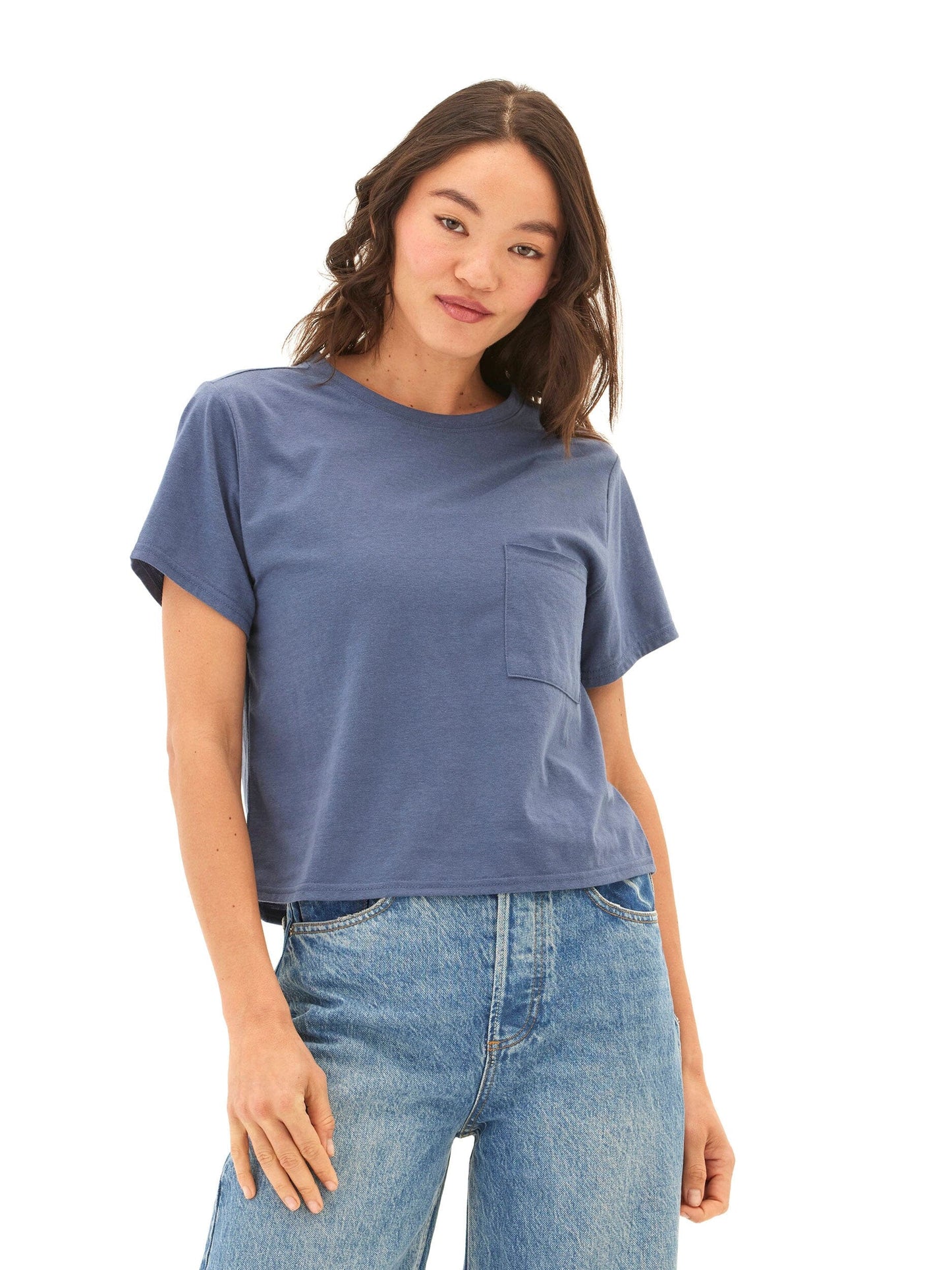 Shelbie Triblend Jersey Pocket Tee