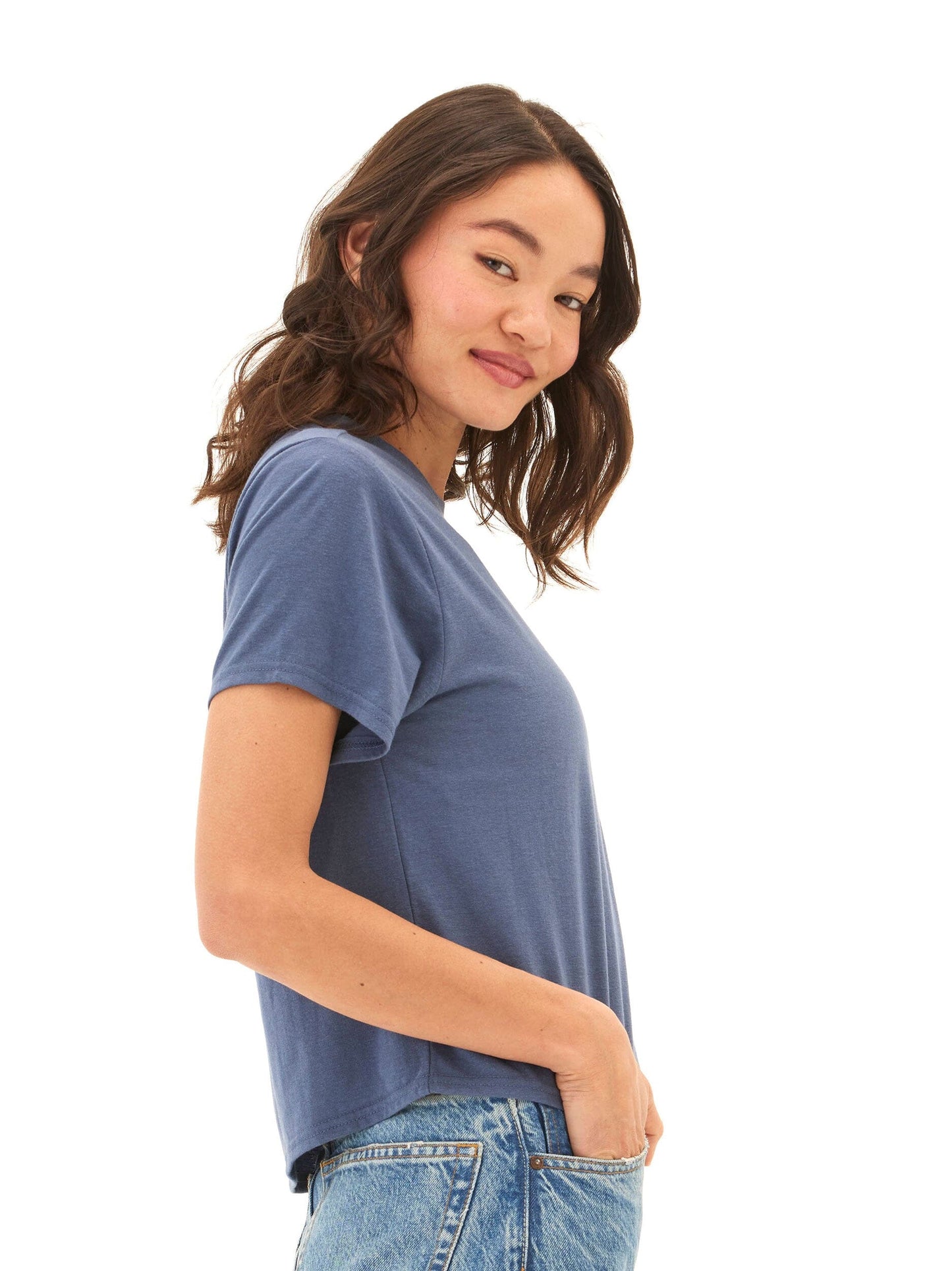 Shelbie Triblend Jersey Pocket Tee