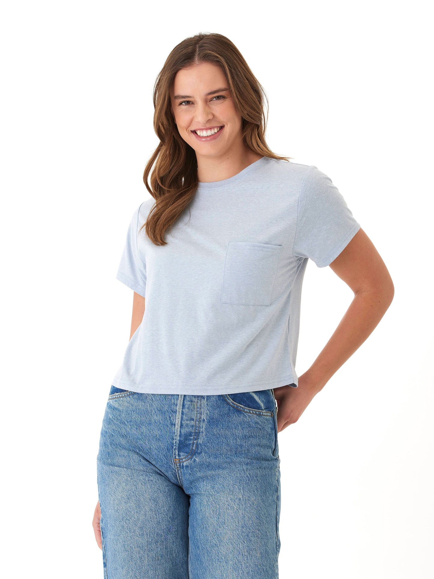 Shelbie Triblend Jersey Pocket Tee