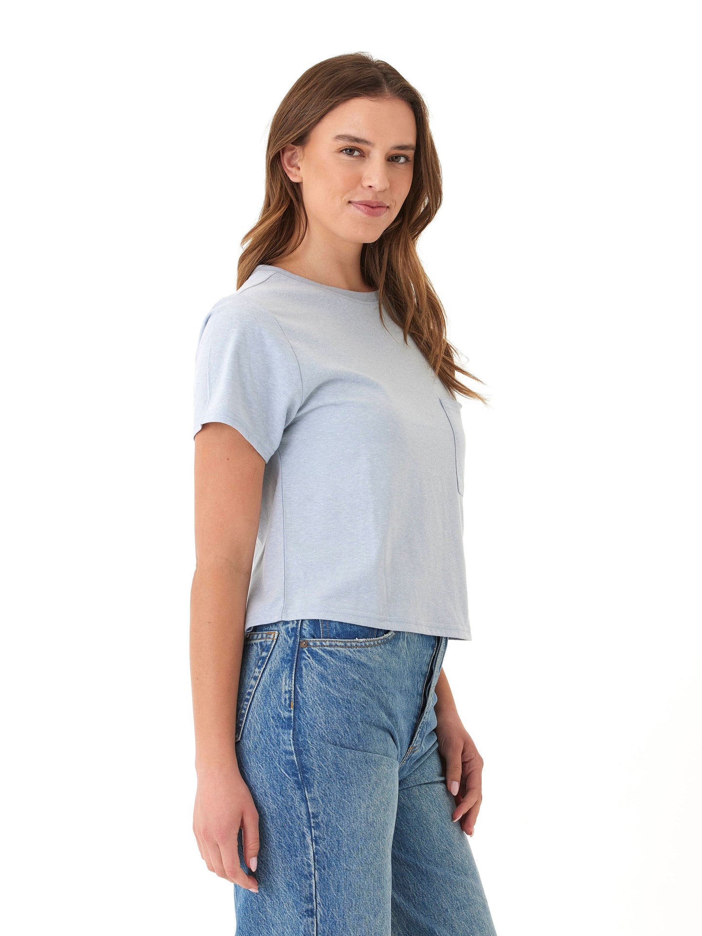 Shelbie Triblend Jersey Pocket Tee