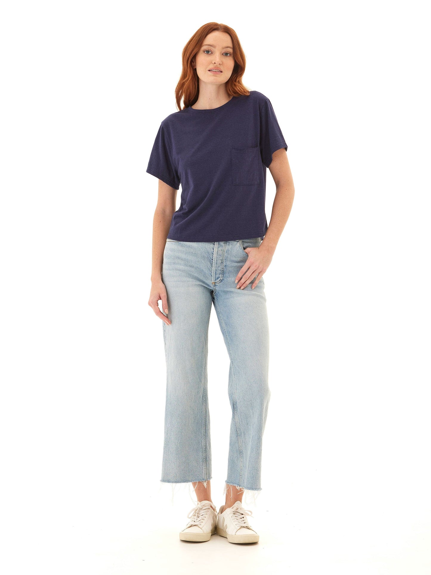Shelbie Triblend Jersey Pocket Tee