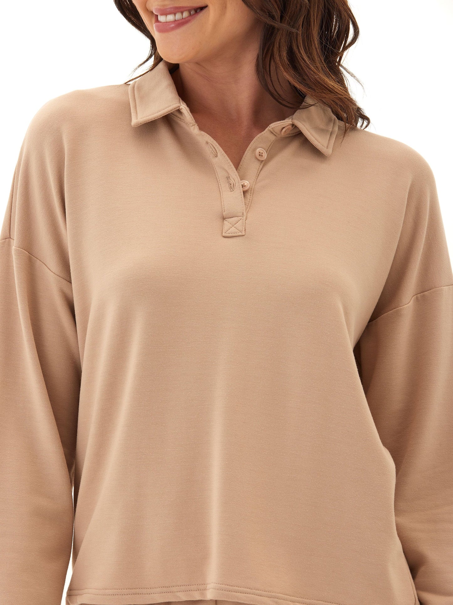 Eleanor Modal Terry Collared Top