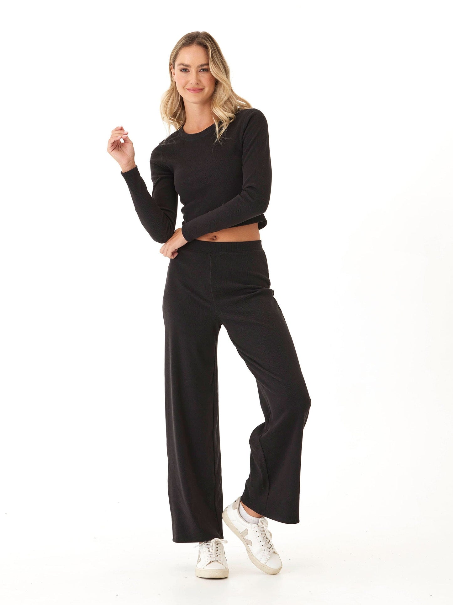 Pramila Brushed Performance Rib Long Sleeve Top