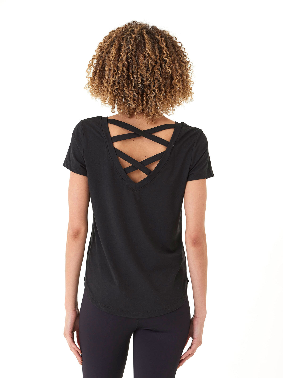 Kristie Criss Cross Luxe Jersey Tee