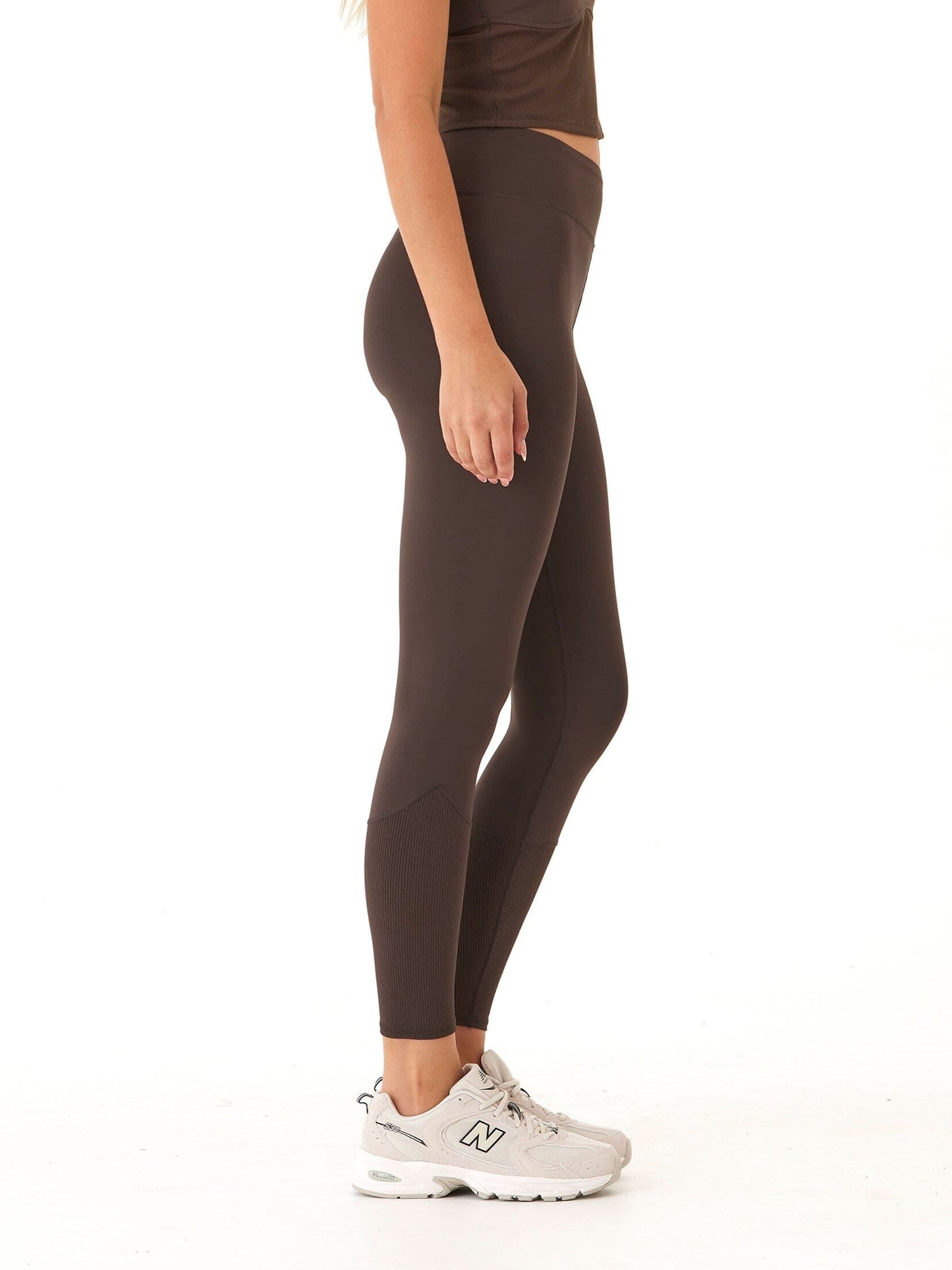 Kirstin High Rise Full Length Rib Mix Legging