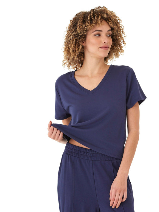 Core Modal Terry V Neck Tee